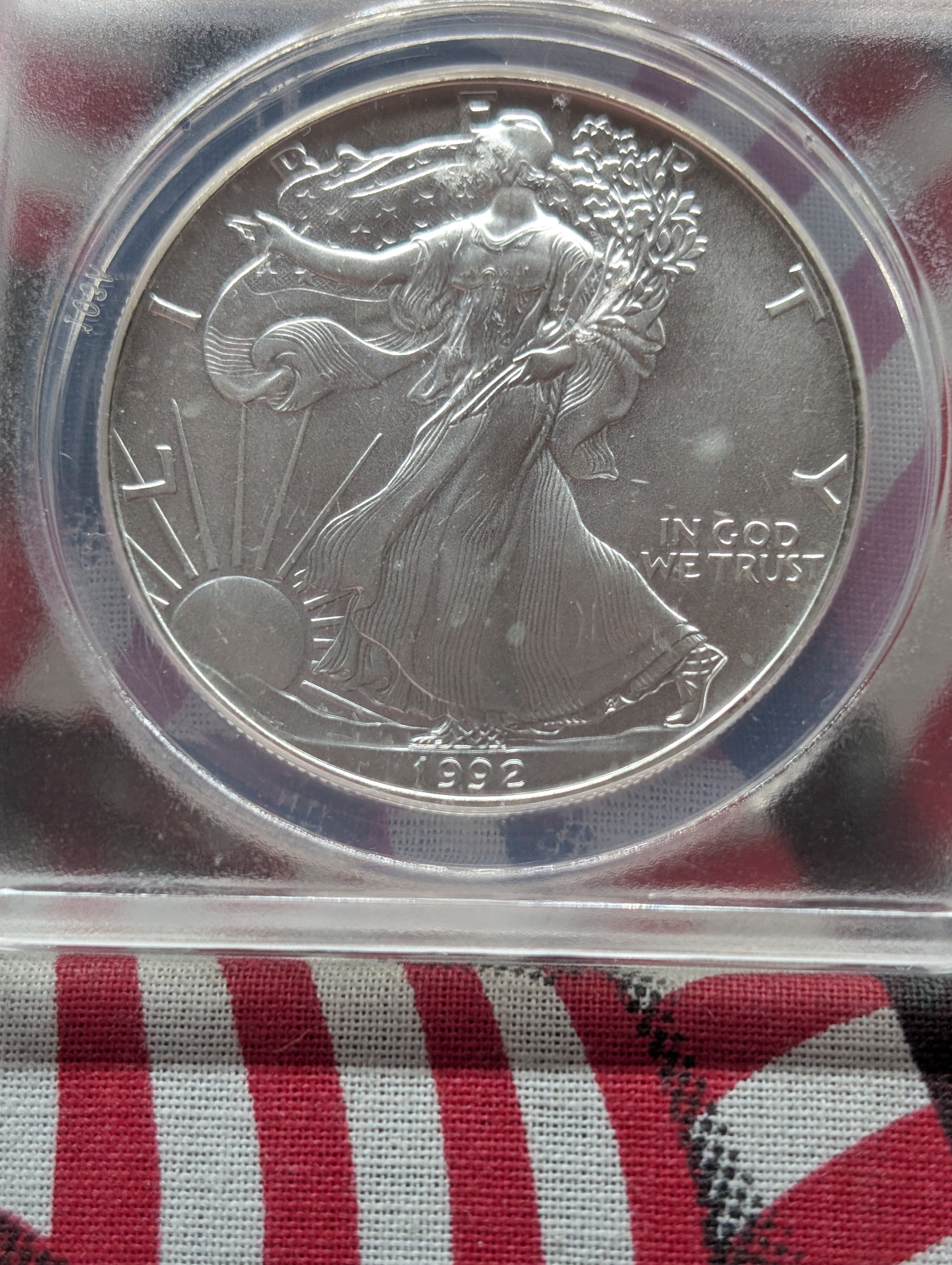 1992 American Silver Eagle .999 One Troy Ounce Fine Silver- ANACS Cert. MS70 - First Release - MIDWEST HOARD