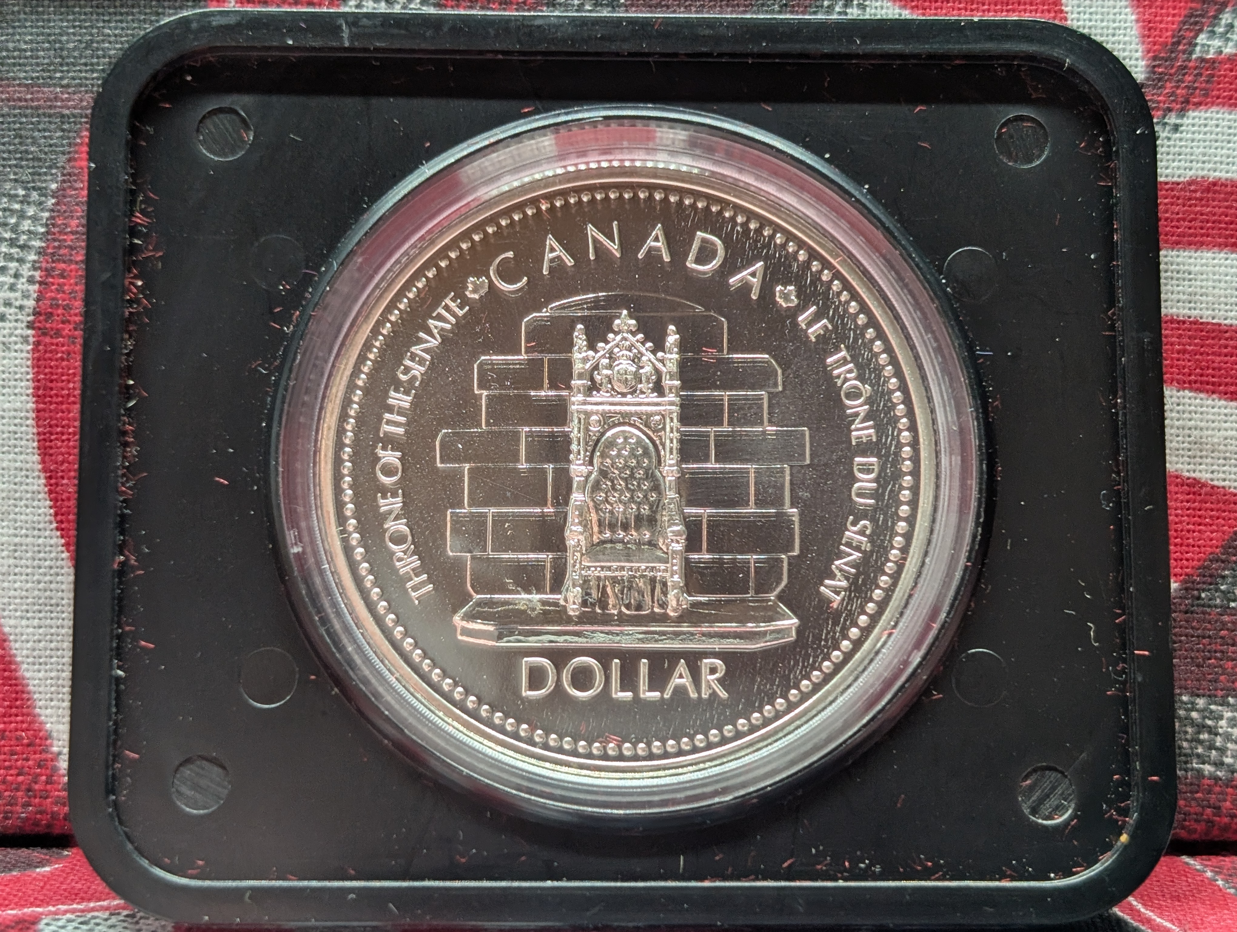 1952-1977 PROOF Canada Throne of The Senate Silver Dollar in OGP - Silver Jubilee