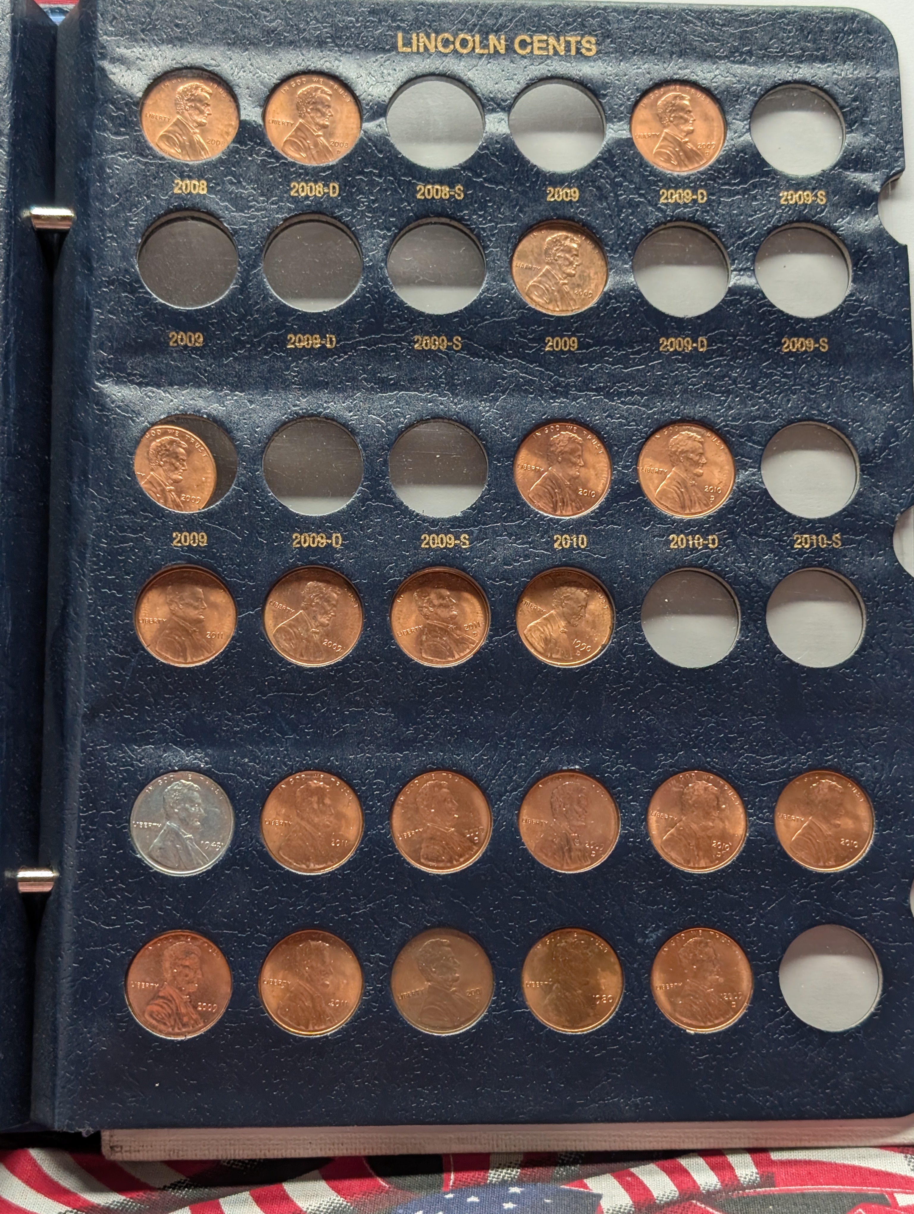 Partial 1909-2011 Lincoln Cent Collection in 5 Whitman Albums