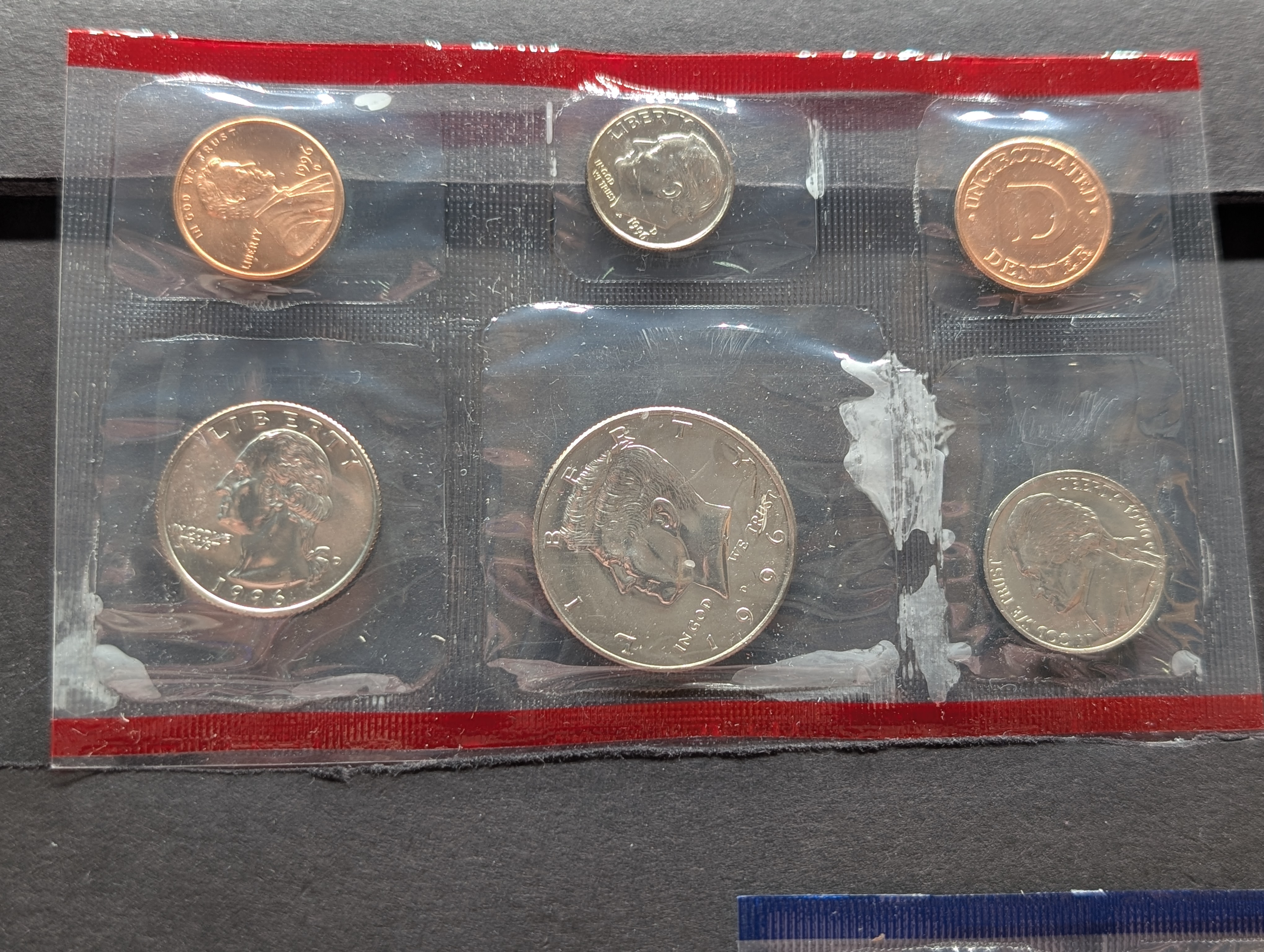 1996 P&D U.S. Mint Uncirculated Coin Set in OGP w/ COA - Missing West Point Dime