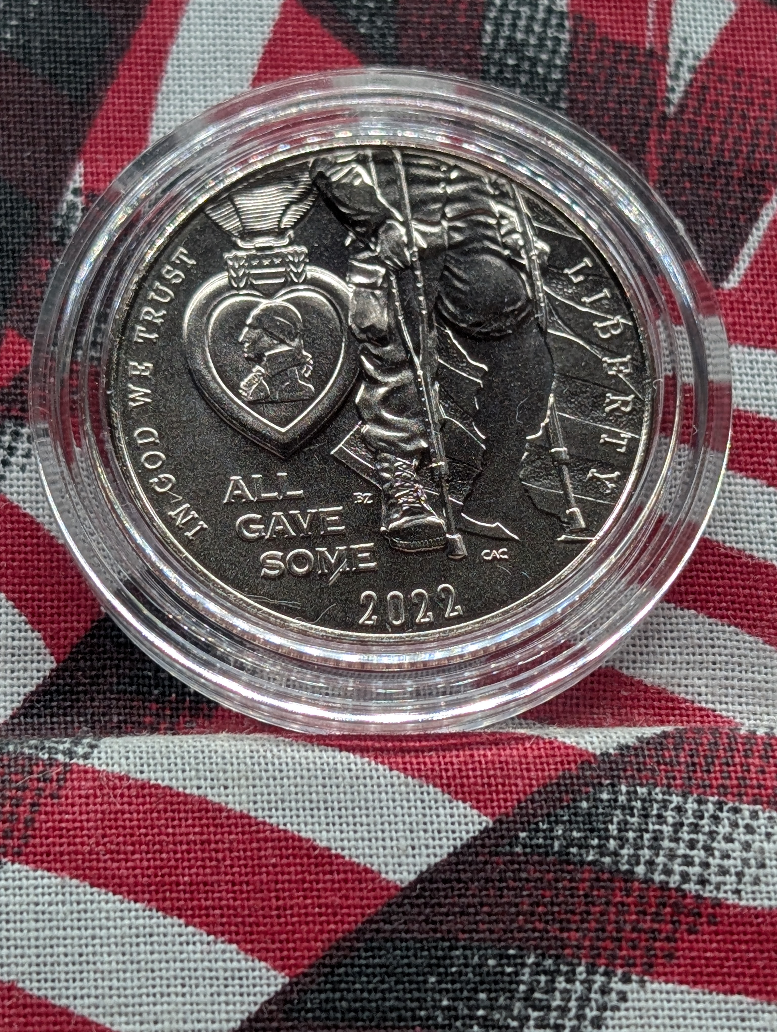 2022-D UNC Purple Heart Commemorative Half Dollar in Government Capsule