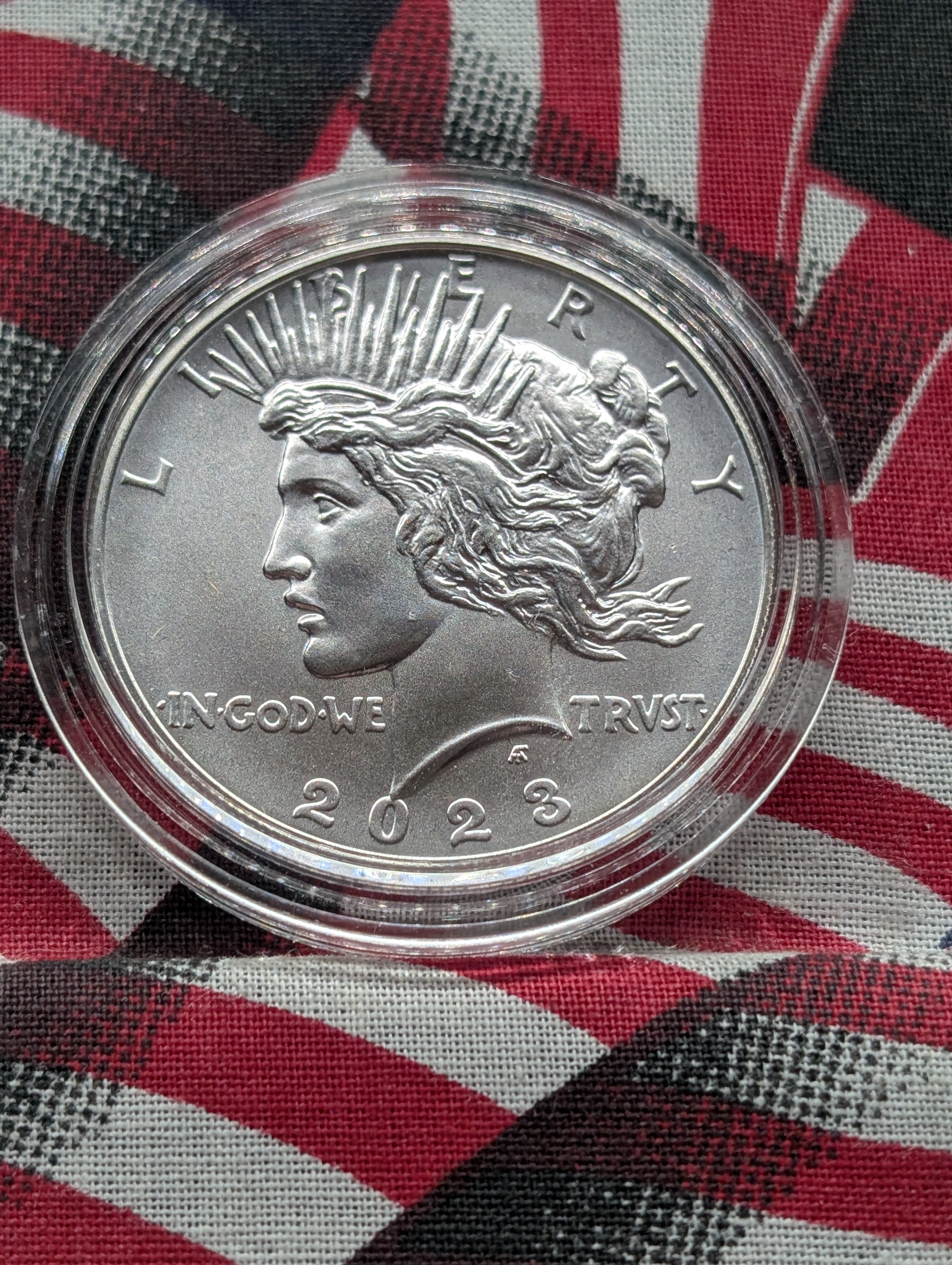 2023-P UNC Peace Silver Dollar 99.9% Silver 0.859 Troy Ounce in OGP w/ COA