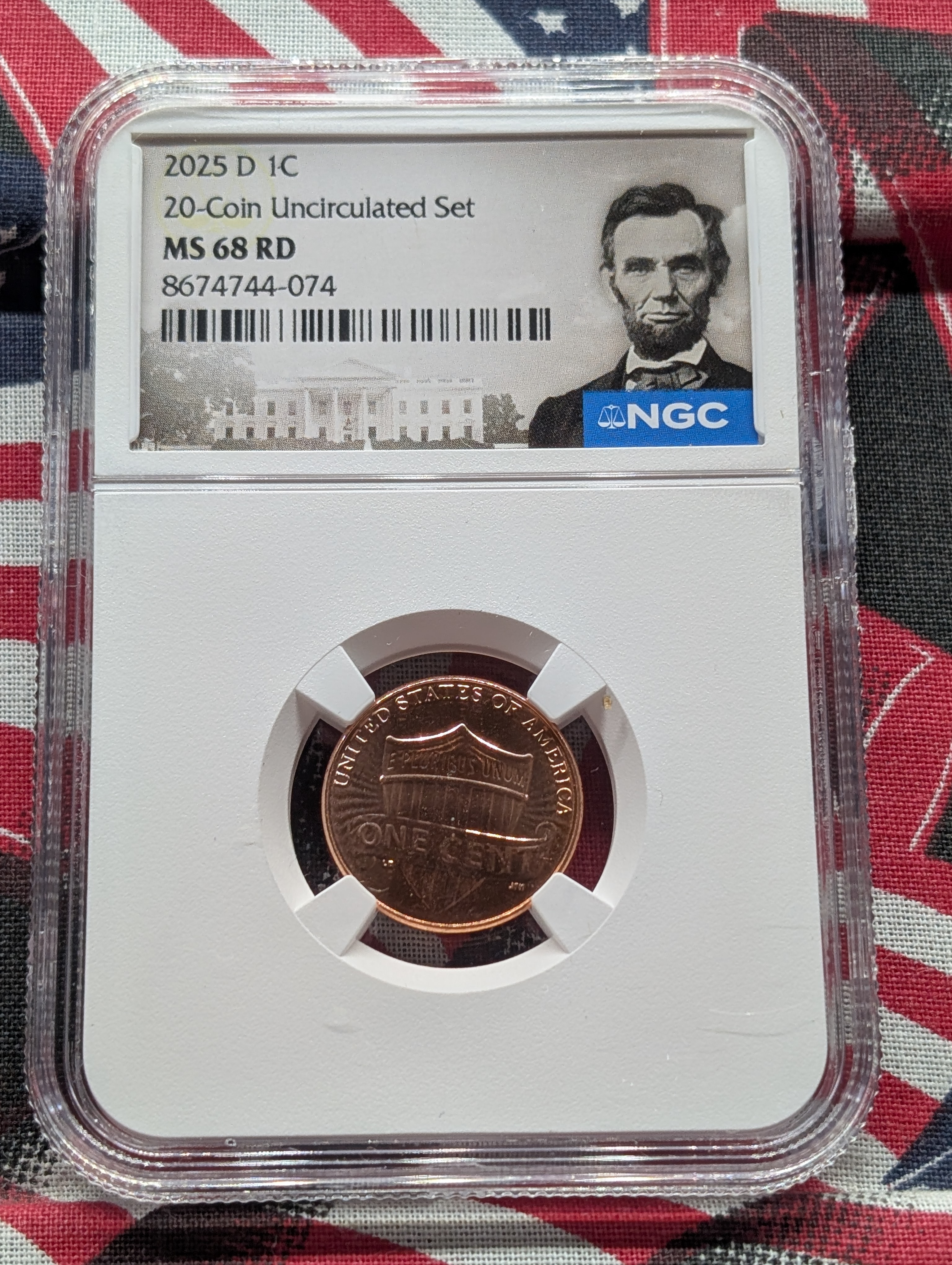 2025-D Lincoln Shield Cent - NGC MS68 RD