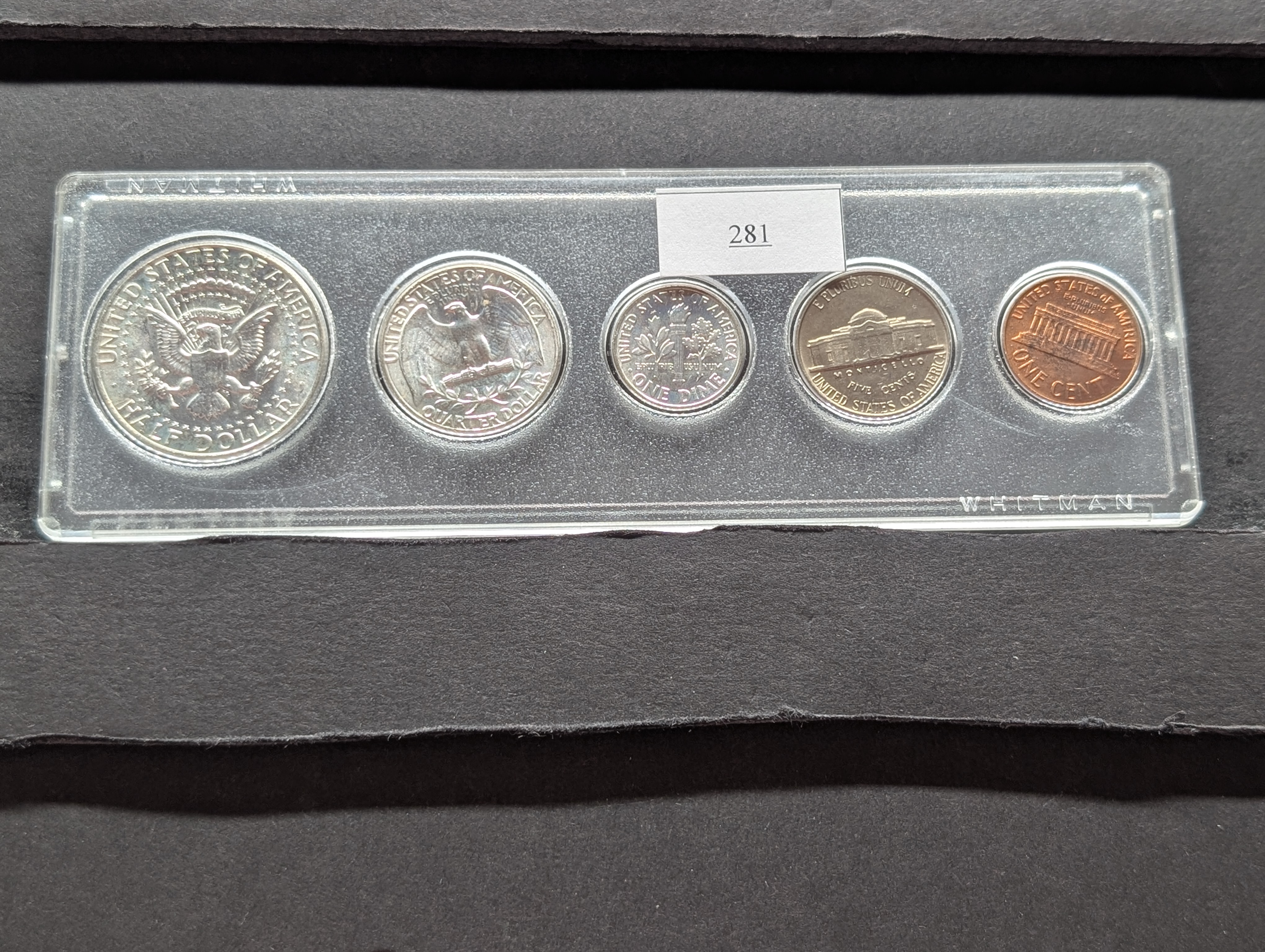1964 Year Coin Set in Whitman Case - Includes (3) 90% Silver Coins