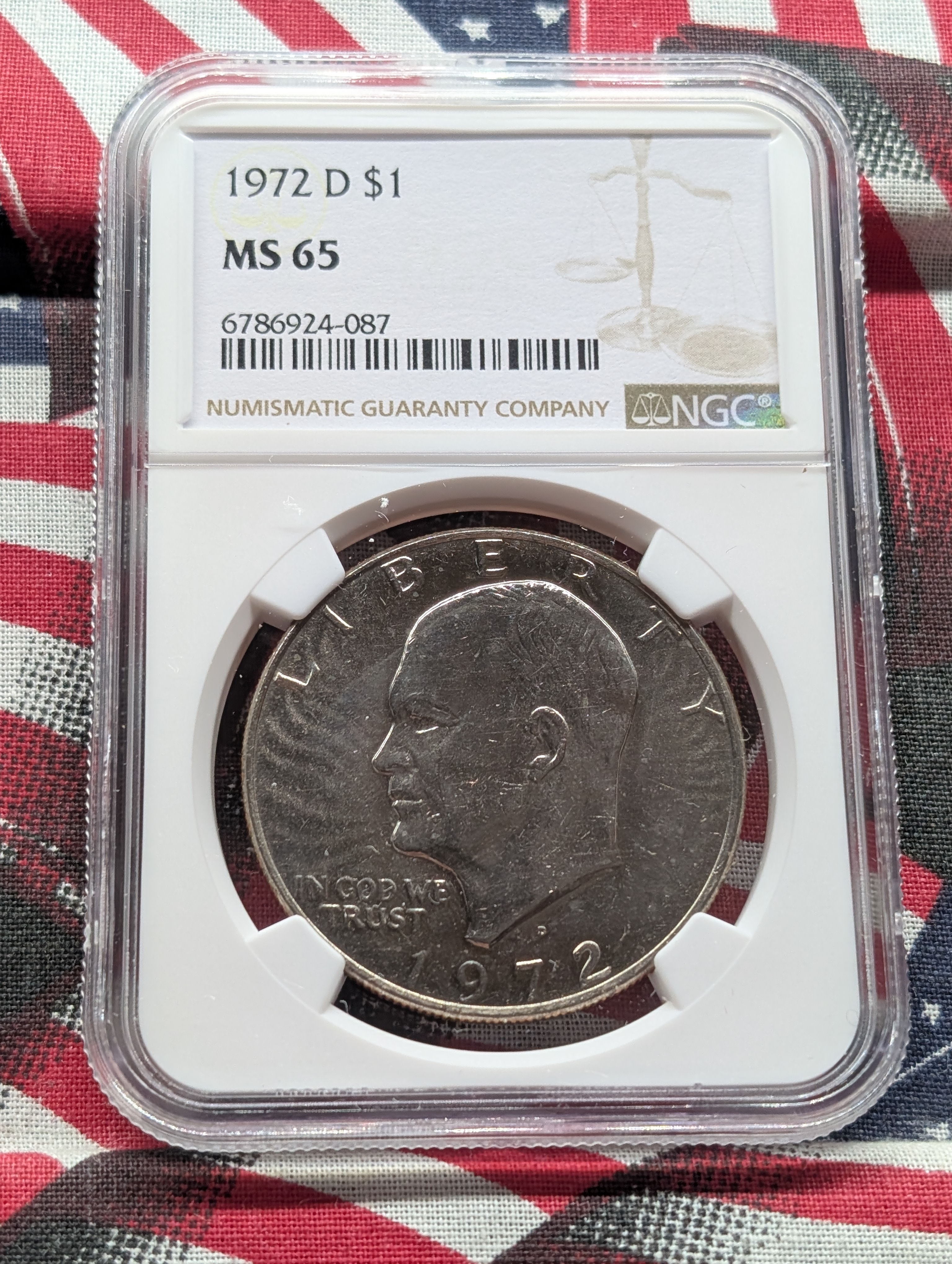 1972-D Eisenhower Dollar - NGC MS65