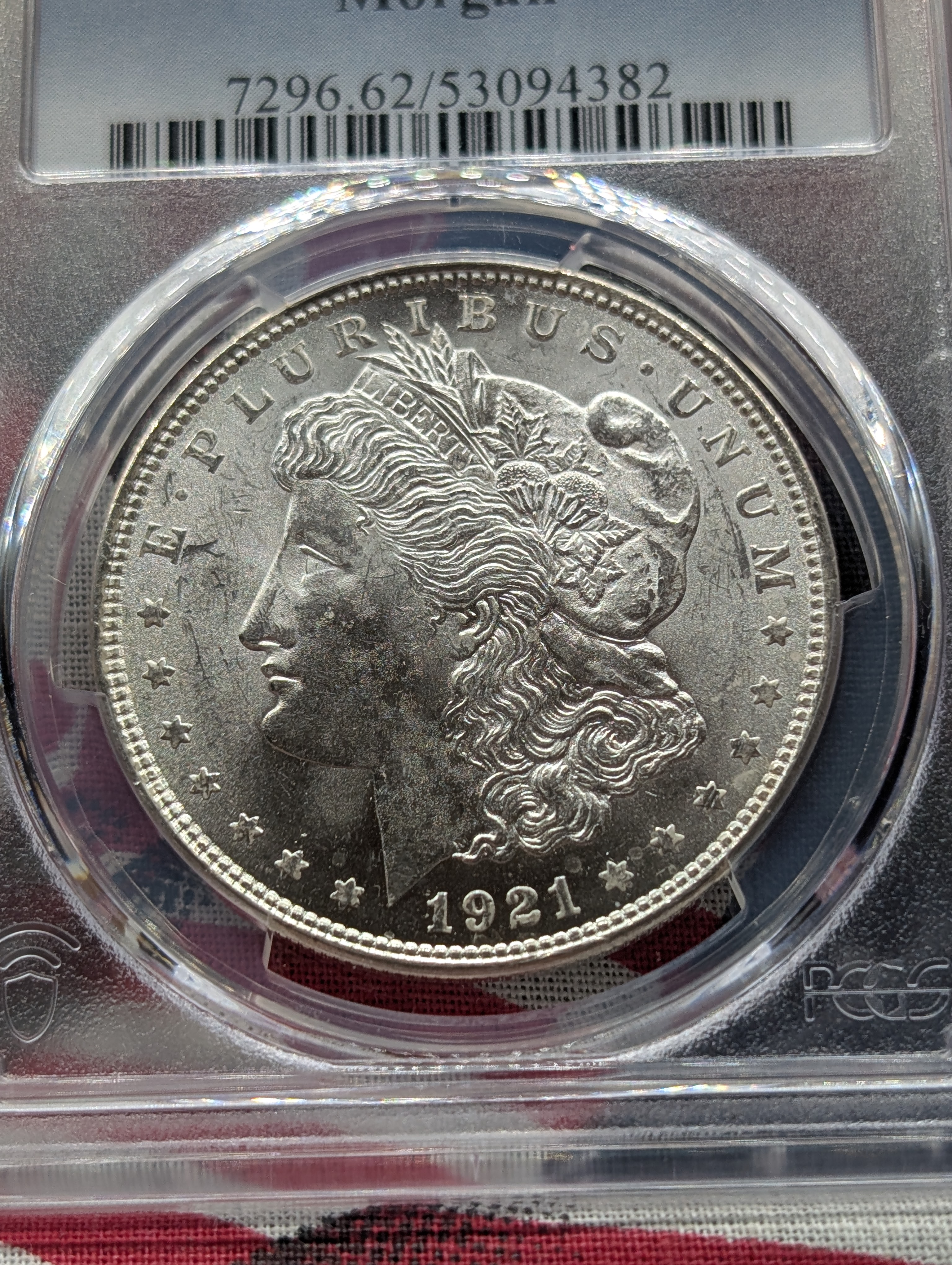1921 Morgan Silver Dollar - PCGS MS62