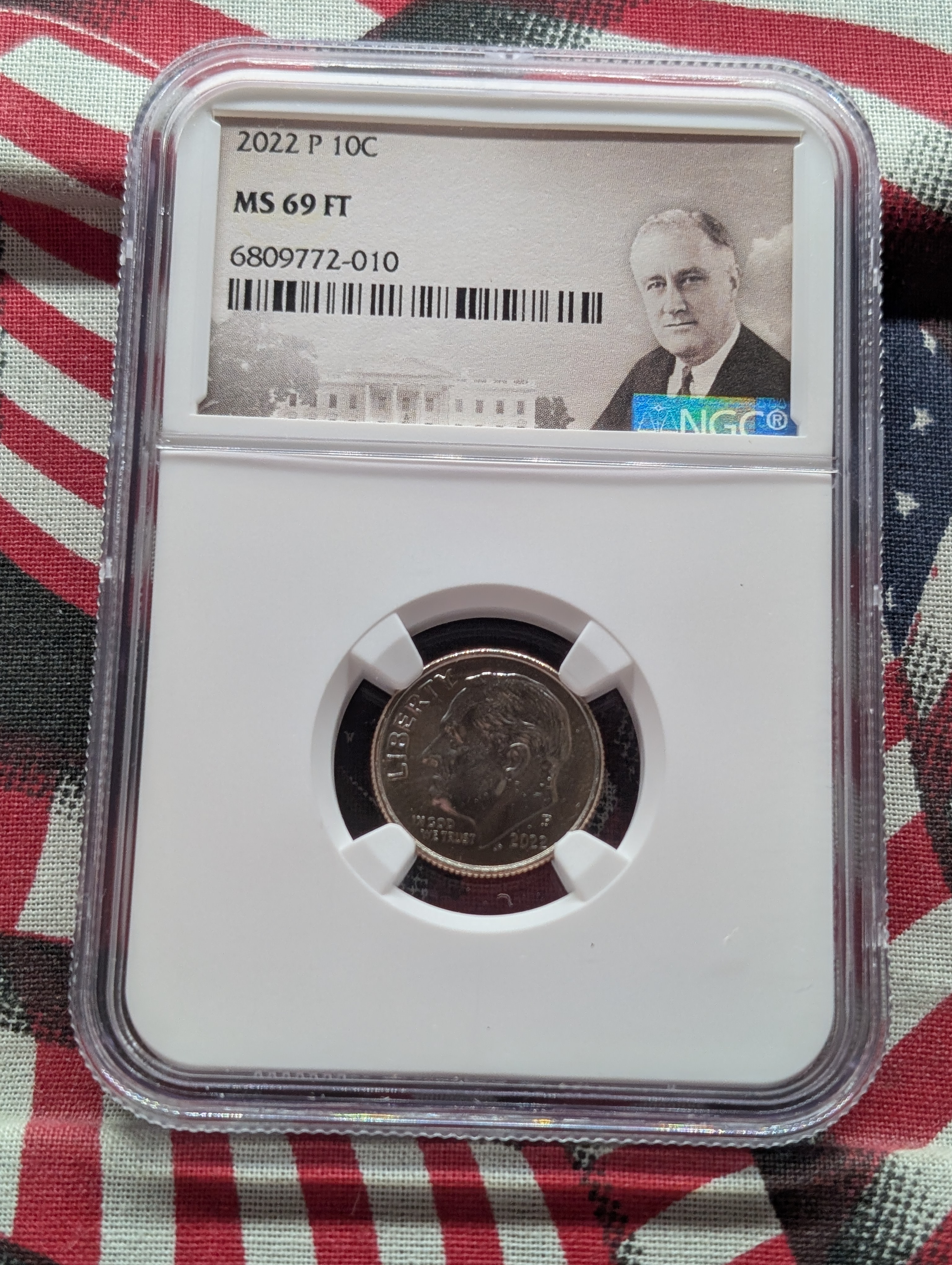 2022-P Roosevelt Dime - NGC MS69 FT