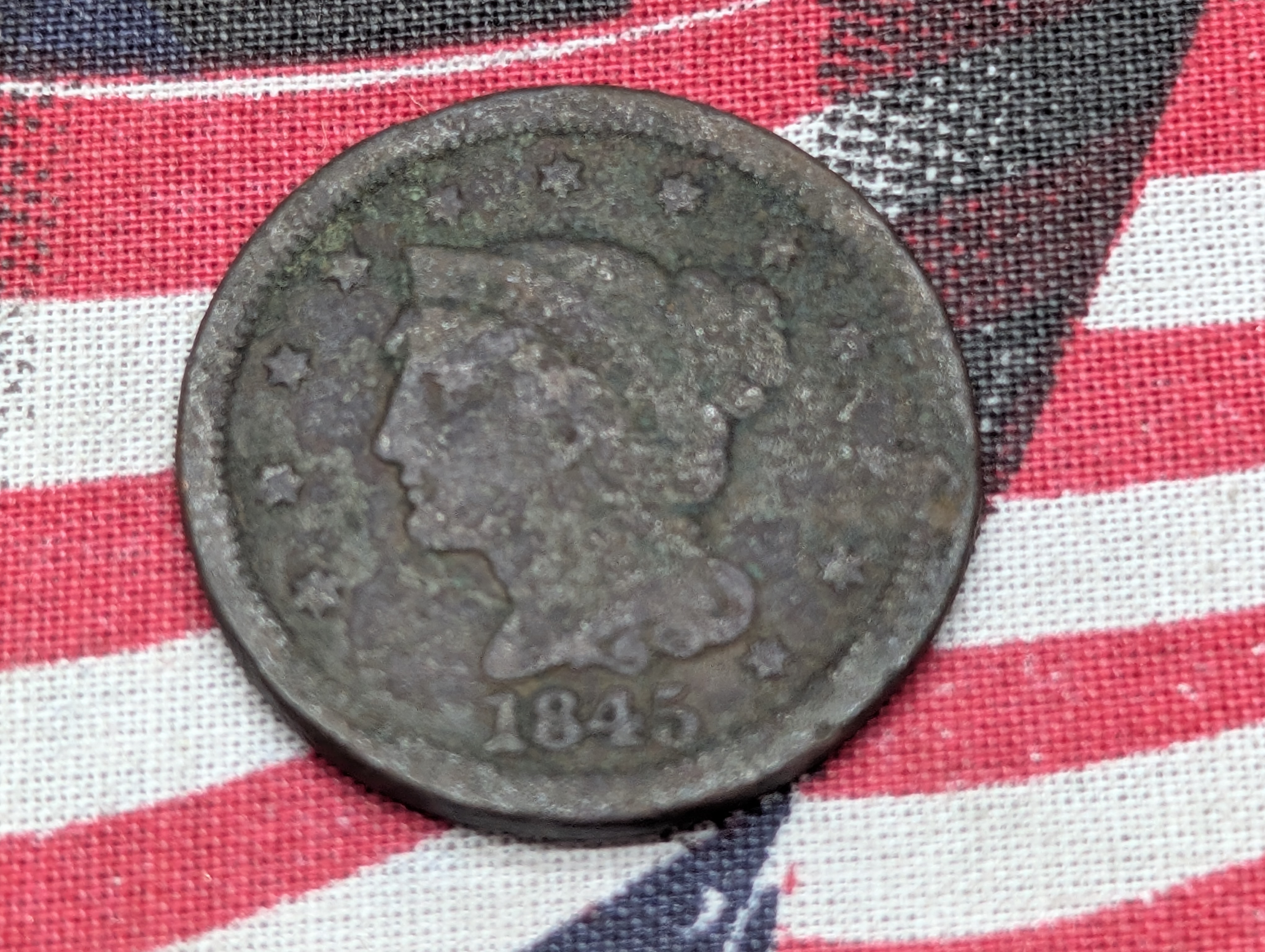 1845 Braided Hair Large Cent