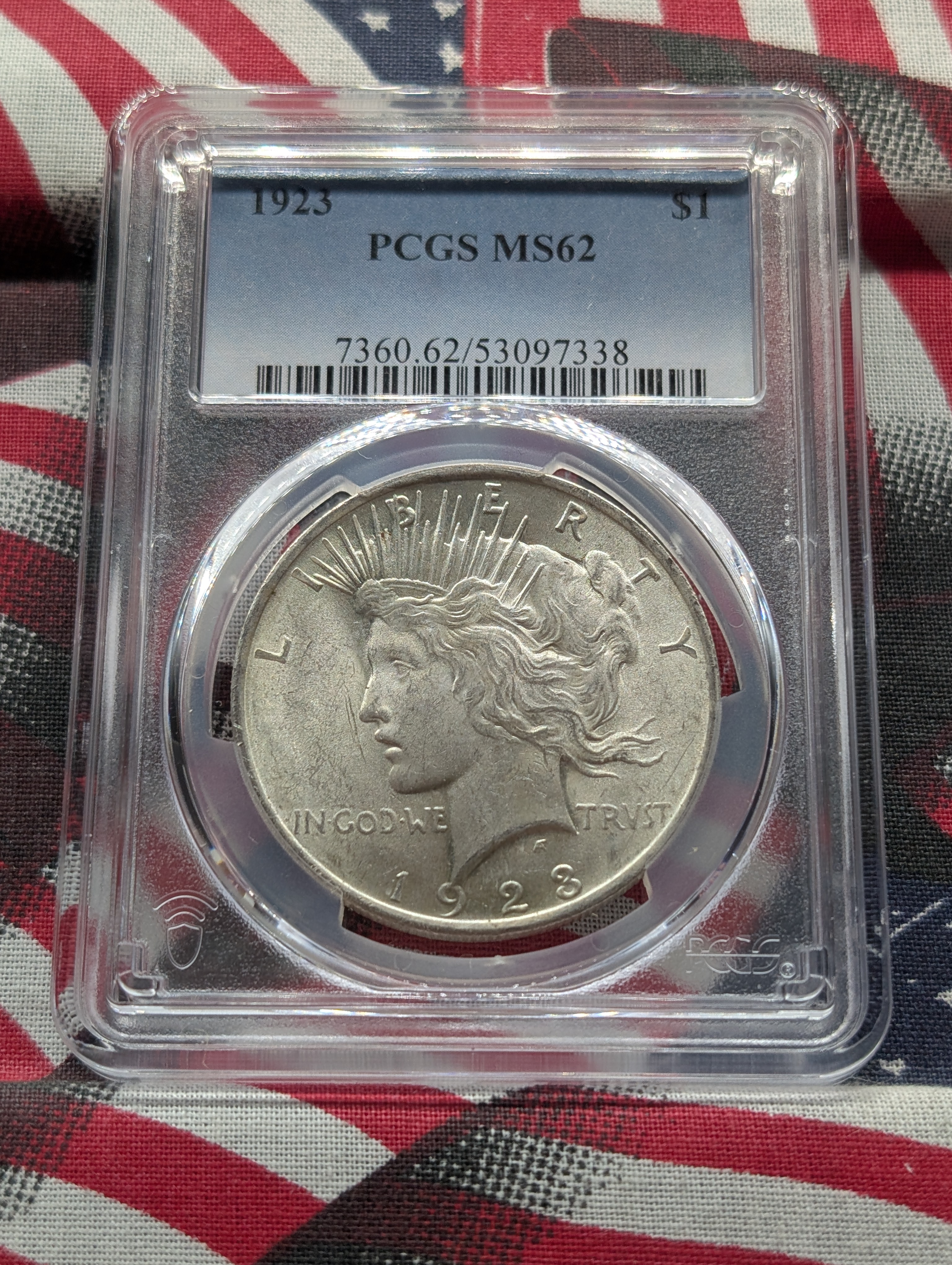 1923 Peace Silver Dollar - PCGS MS62