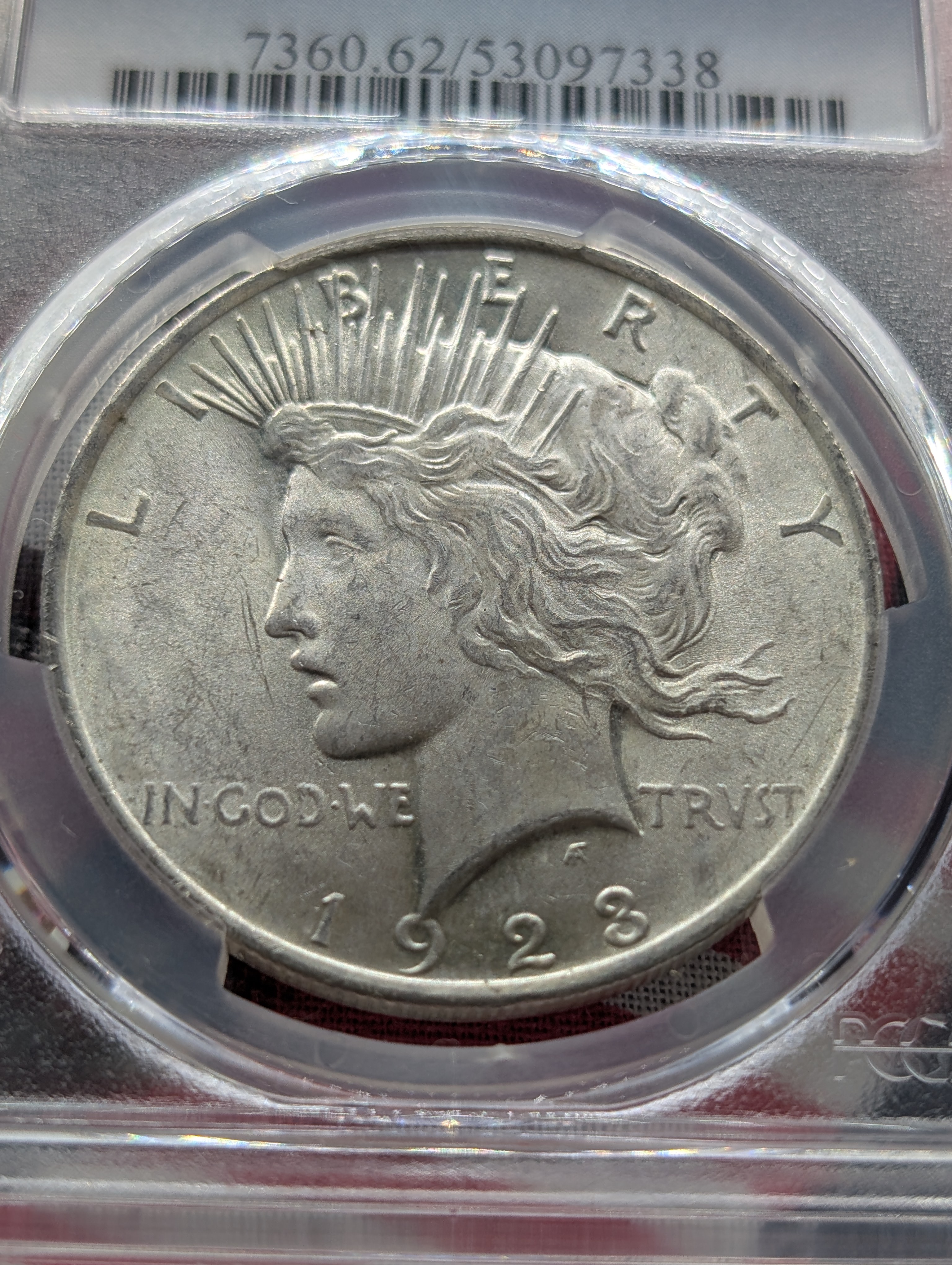 1923 Peace Silver Dollar - PCGS MS62