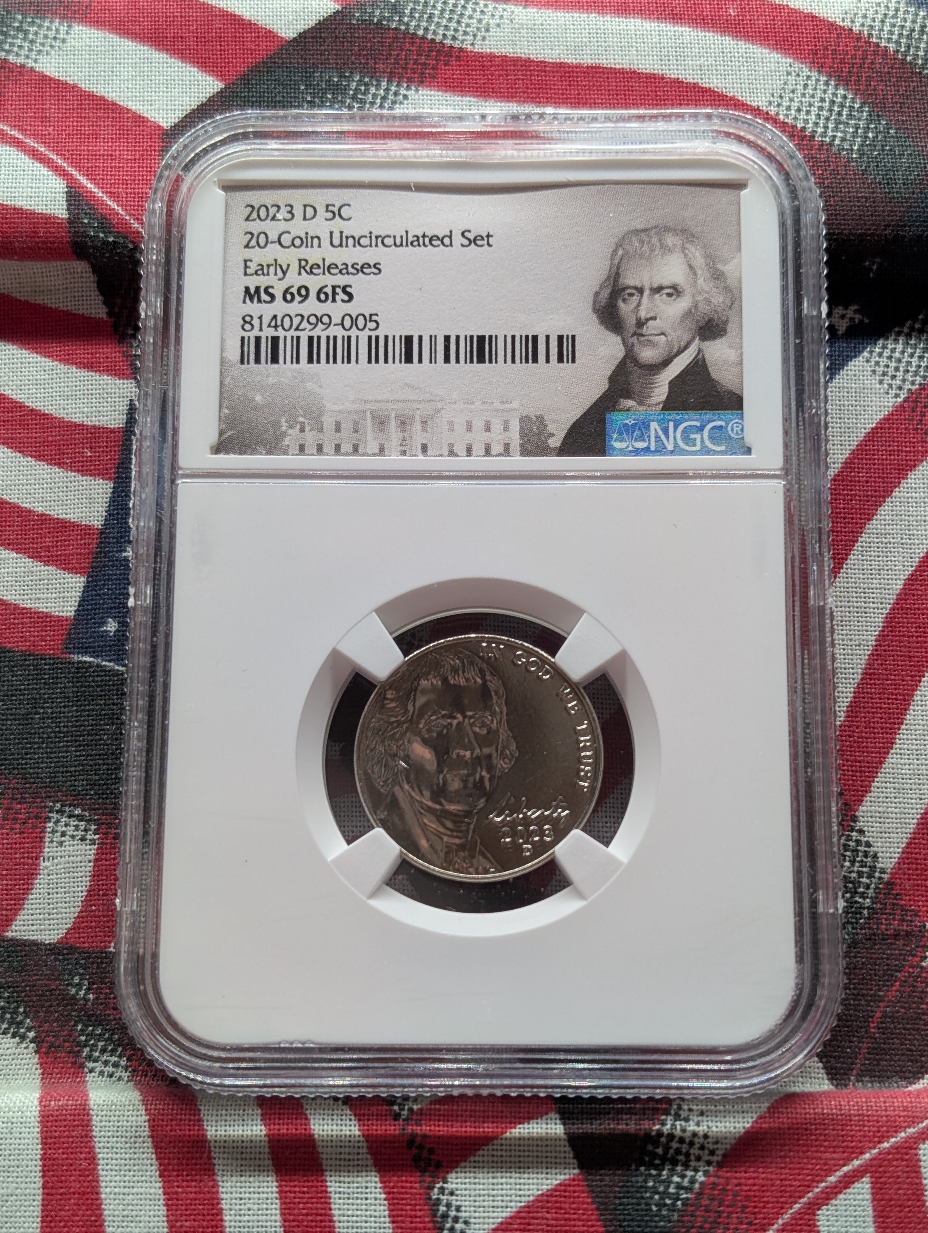 2023-D Jefferson Nickel - NGC MS69 6FS - Early Release