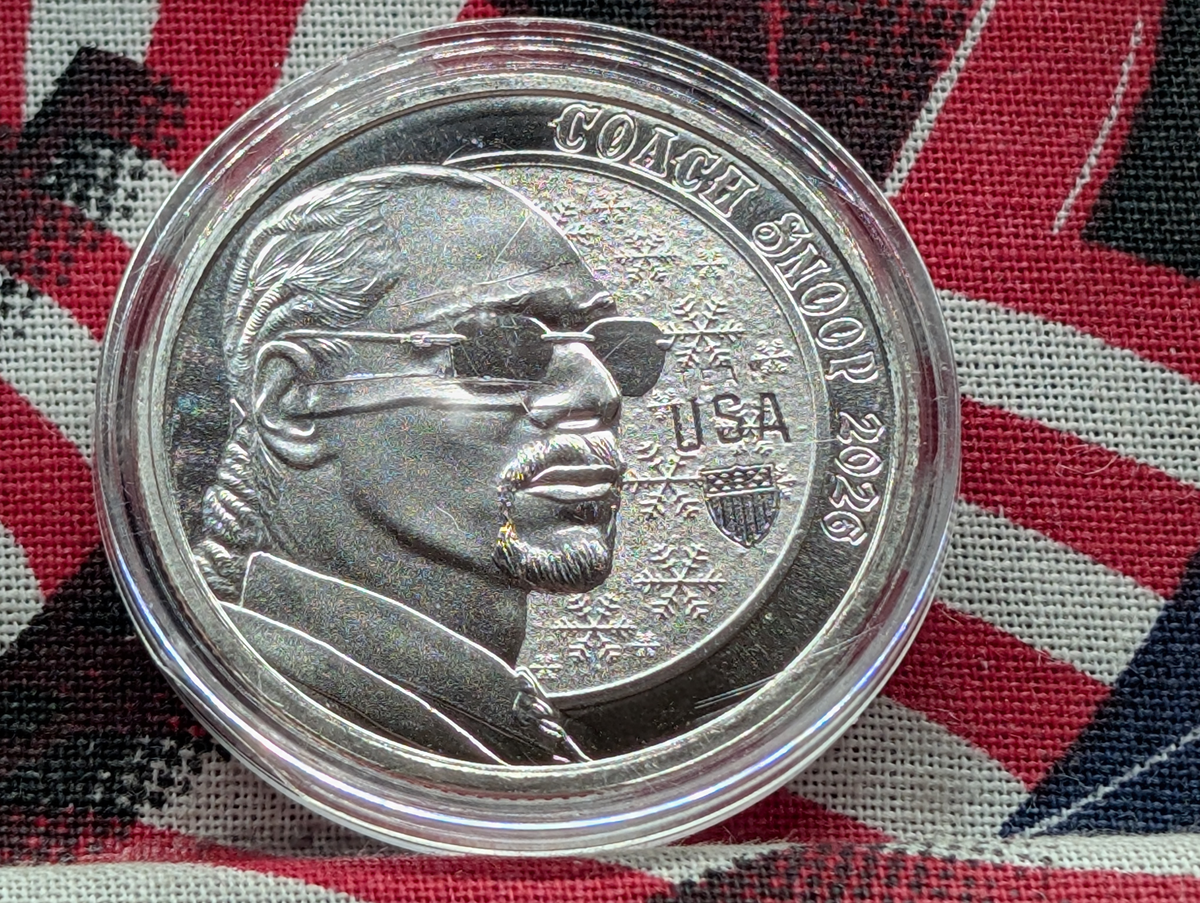 1/2 Troy Oz. .999 FINE SILVER U.S. Olympic Team Coach Snoop 2026 Designed Round in Capsule