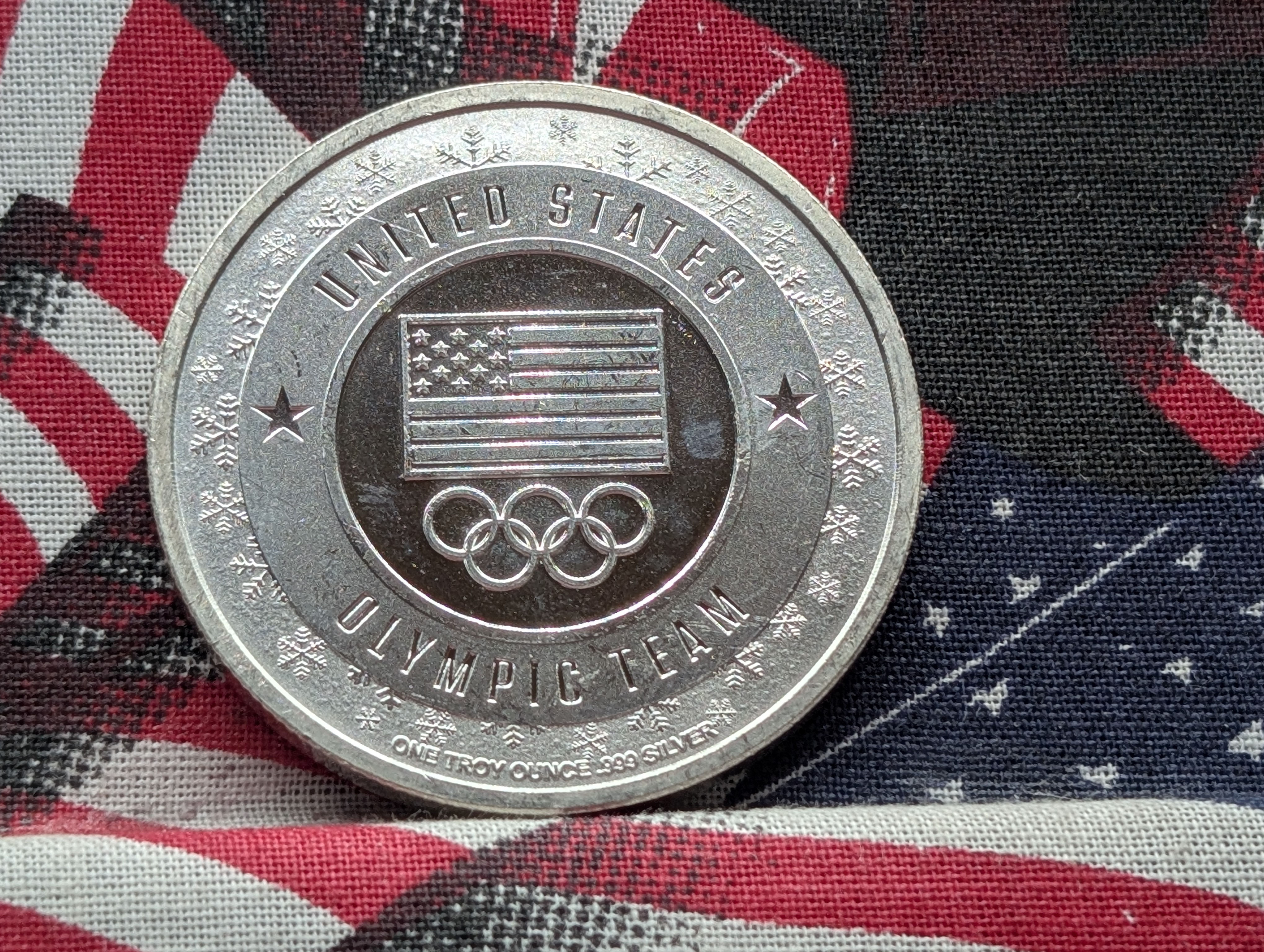 1Troy Oz. .999 FINE SILVER U.S. Olympic Team Coach Snoop 2026 Designed Round