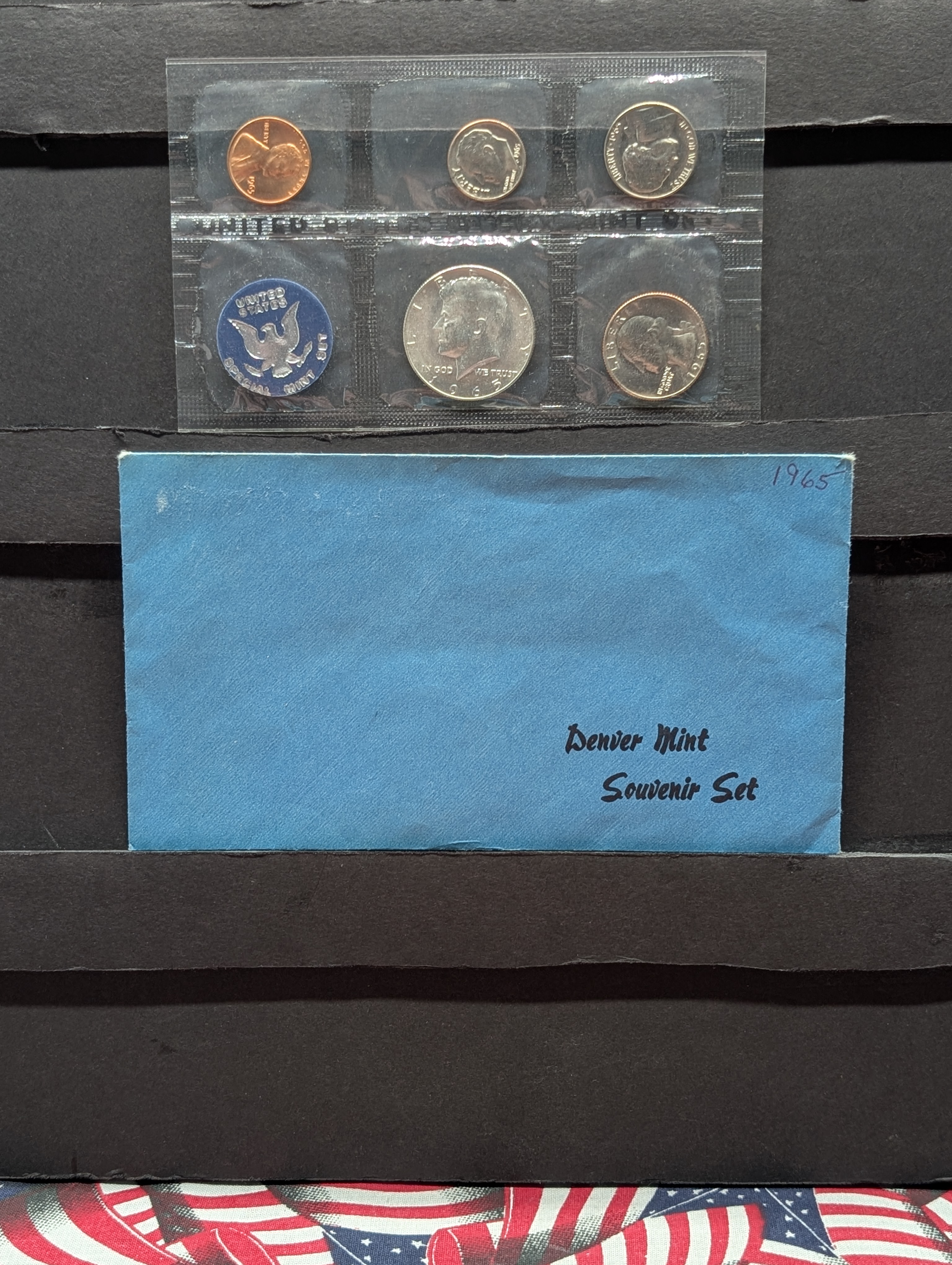 1965 Denver Mint Souvenir Set - Includes 40% Silver Half Dollar