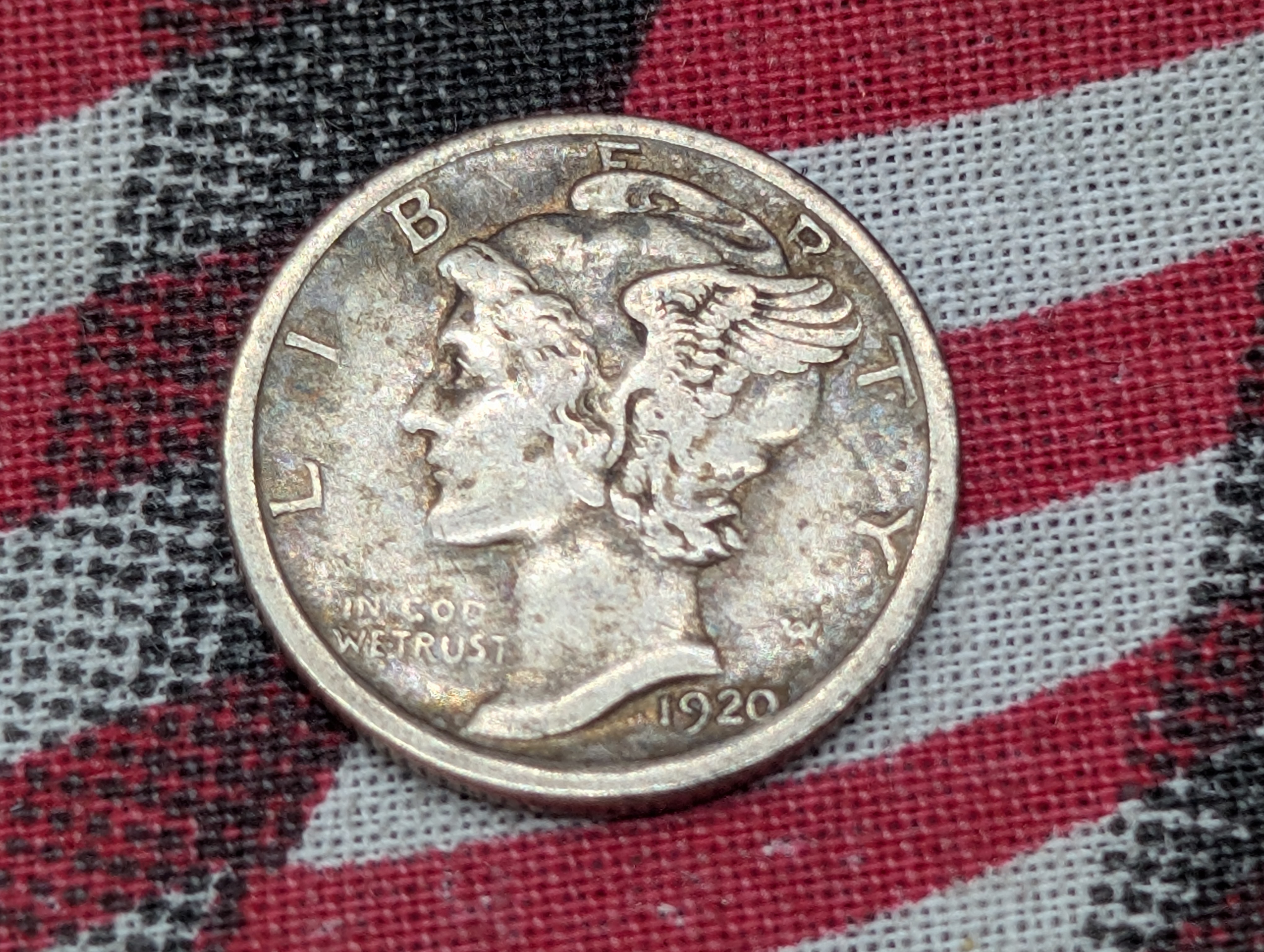 1920-D Mercury 90% Silver Dime