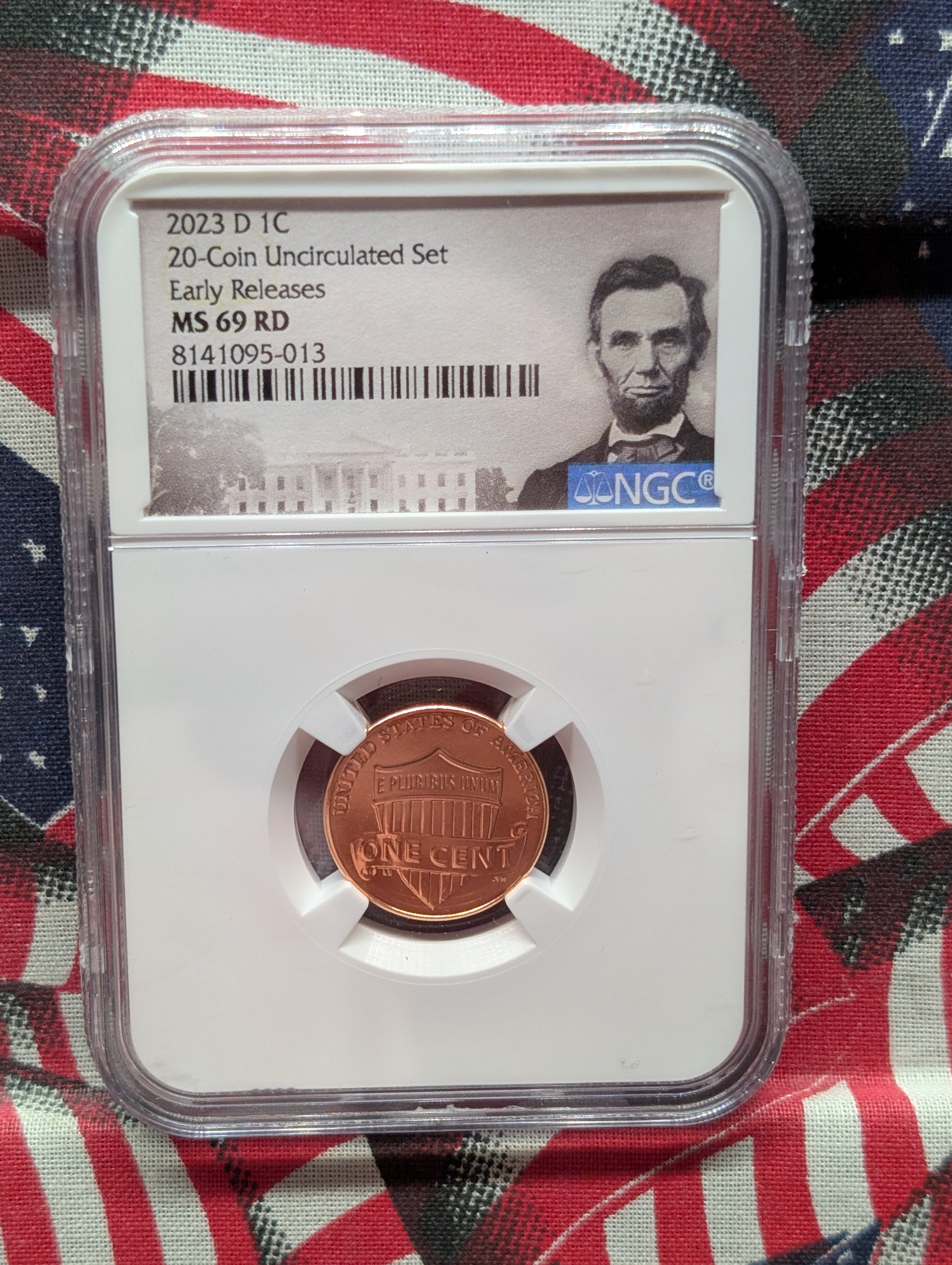 2023-D Lincoln Shield Cent - NGC MS69 RD - Early Release - From a 20-Coin Unc. Set