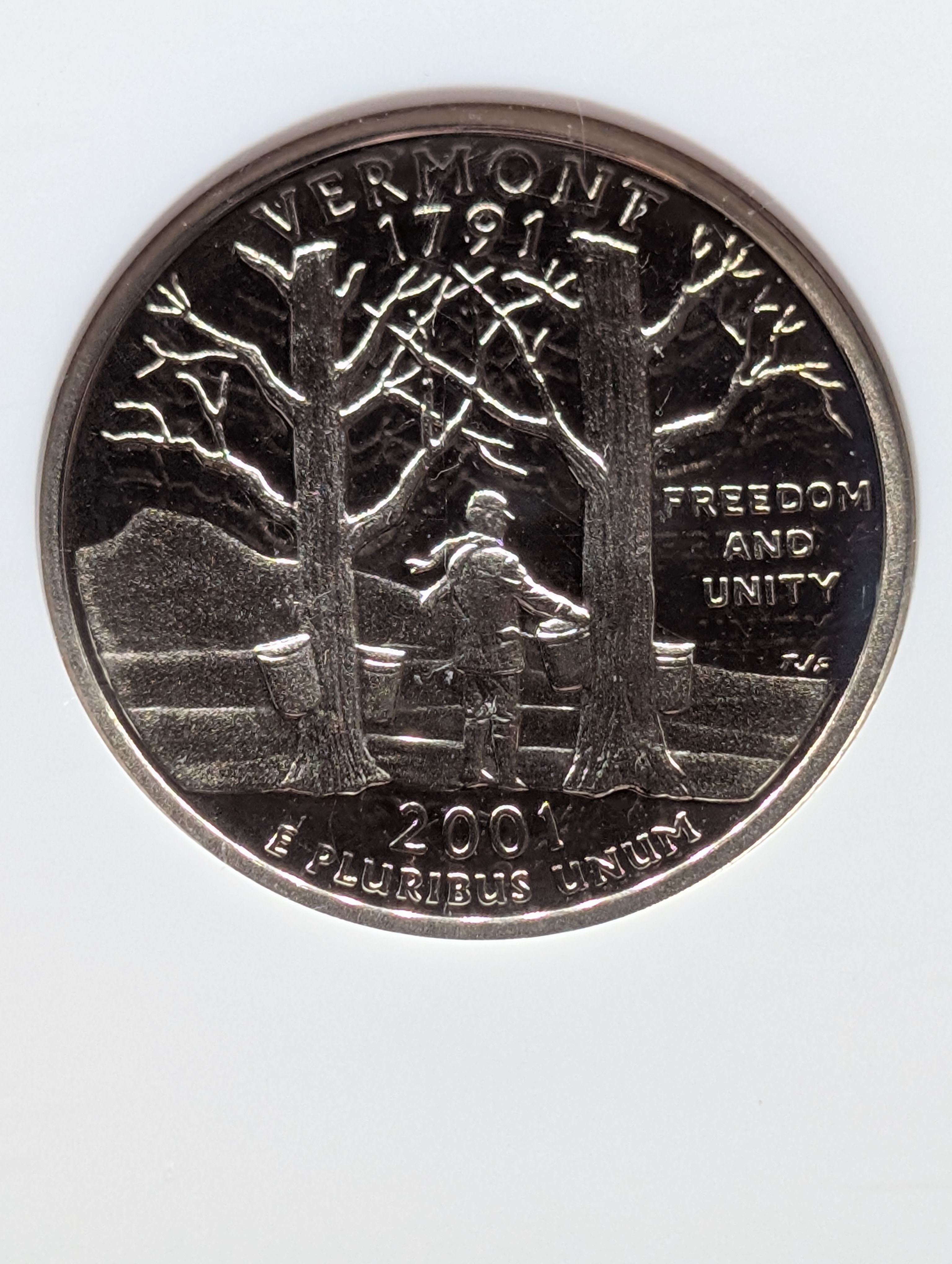 2001-S Clad PROOF Vermont Statehood Quarter - NGC PF69 ULTRA CAMEO