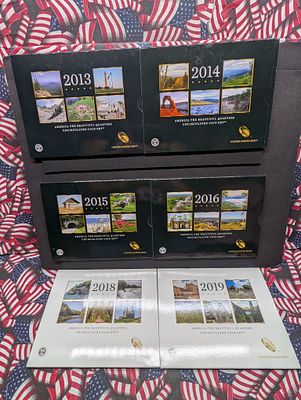 (6) America The Beautiful Quarter Uncirculated Coin Sets in OGP w/ COA 