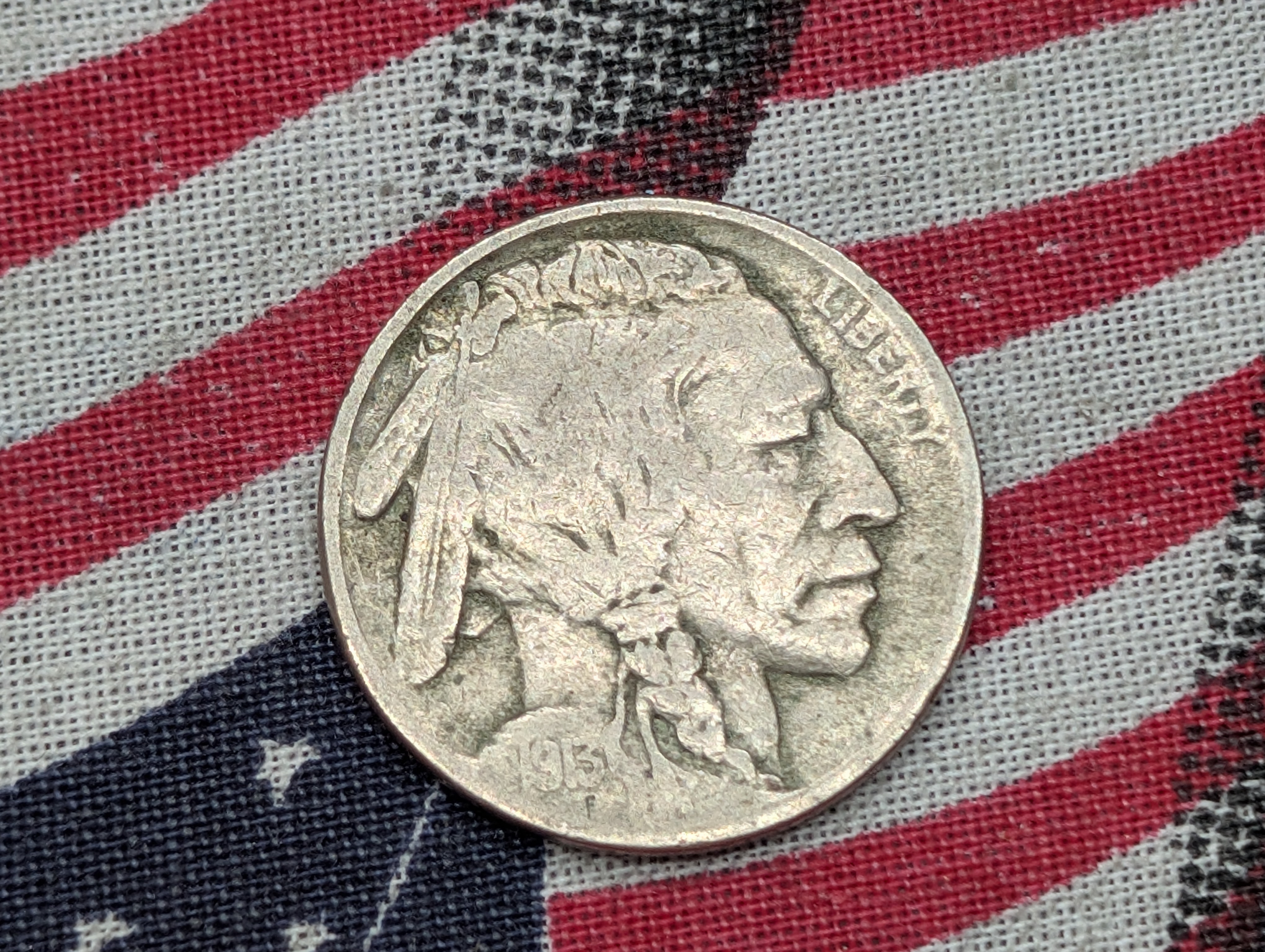 1913 T-2 Indian Head Buffalo Nickel