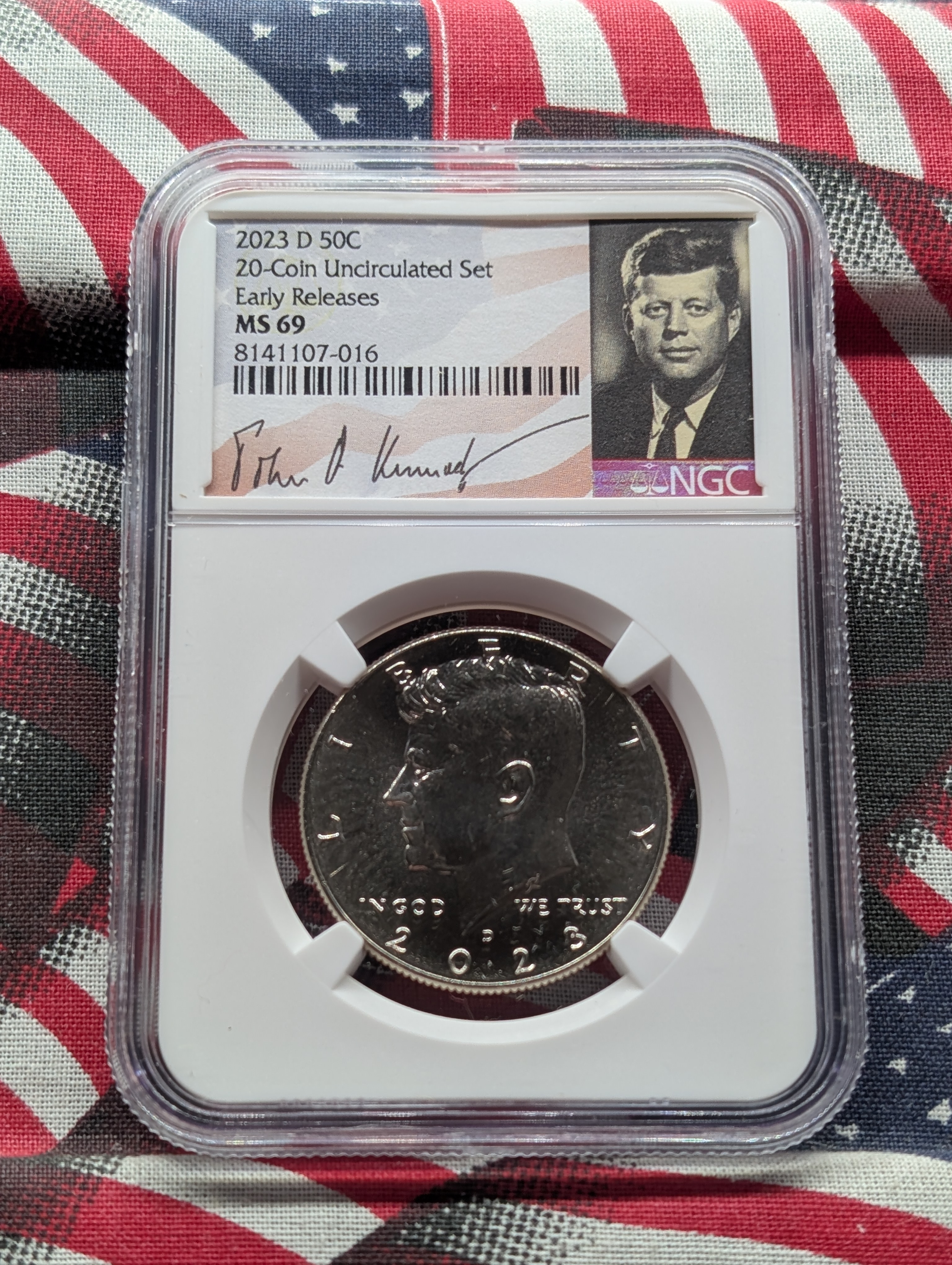 2023-D Kennedy Half Dollar - NGC MS69 - Early Release in Signature Case - From a 20-Coin Unc. Set