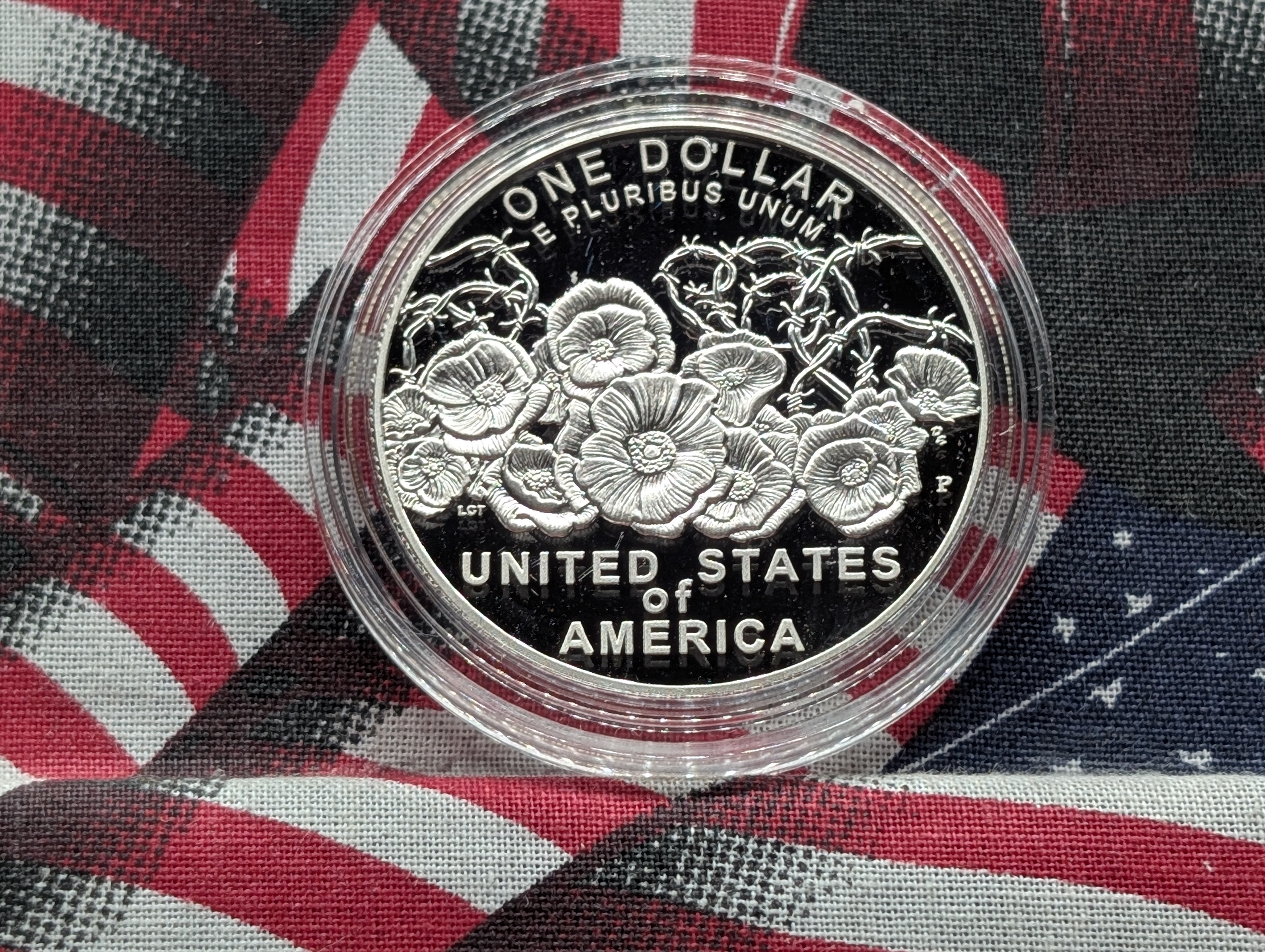 2018-P PROOF WWI Centennial Commemorative. 90% Silver Dollar in Government Capsule