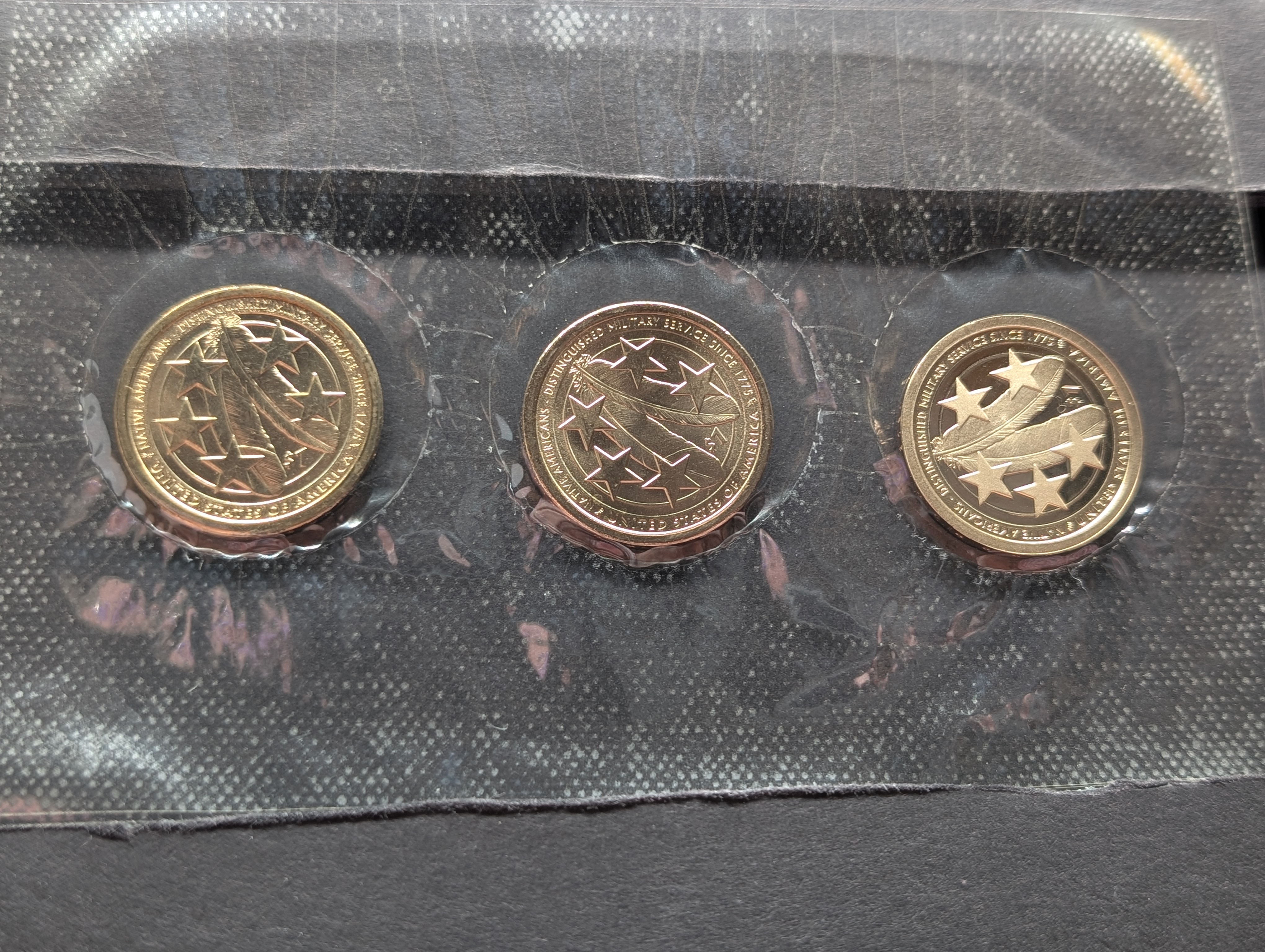 2021 Native American Dollar Collection - American Indians in the U.S. Military - P, D Unc. & S Proof