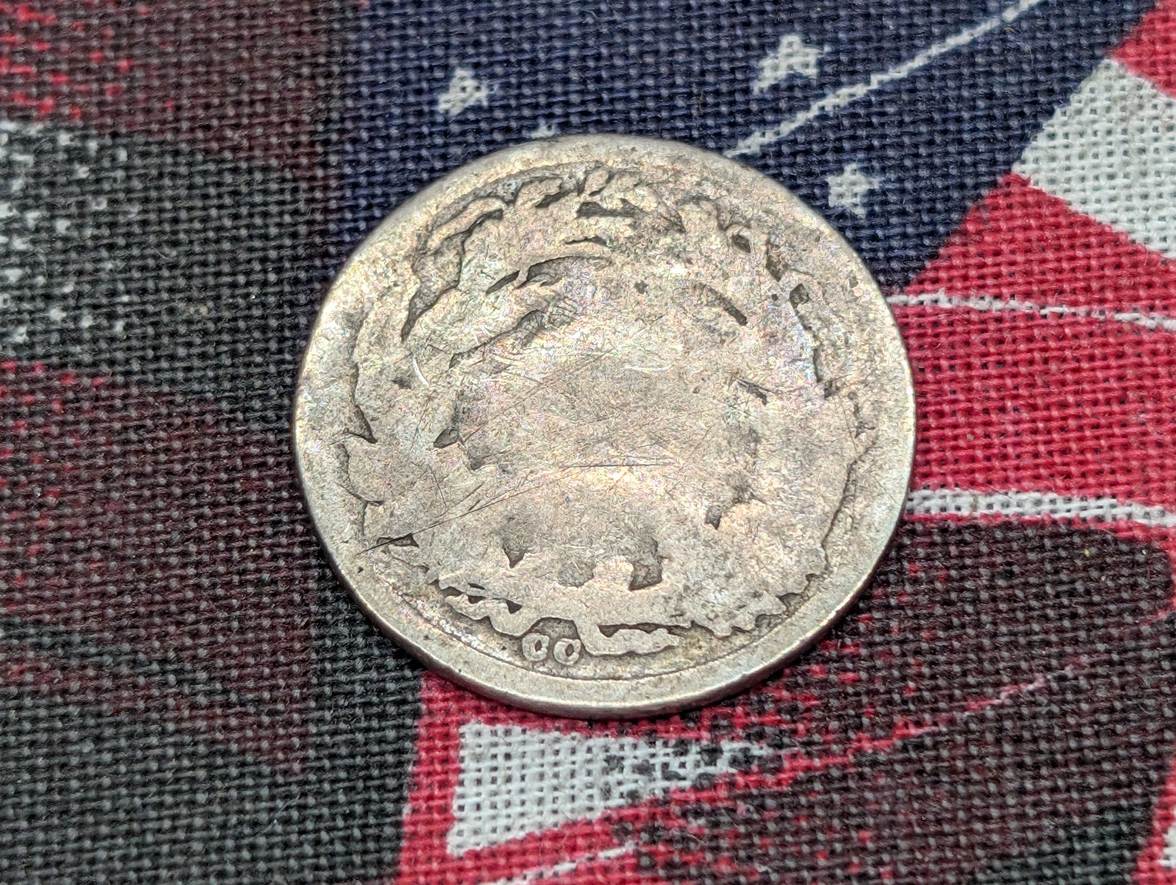 1877-CC w/ Legend Seated Liberty 90% Silver Dime