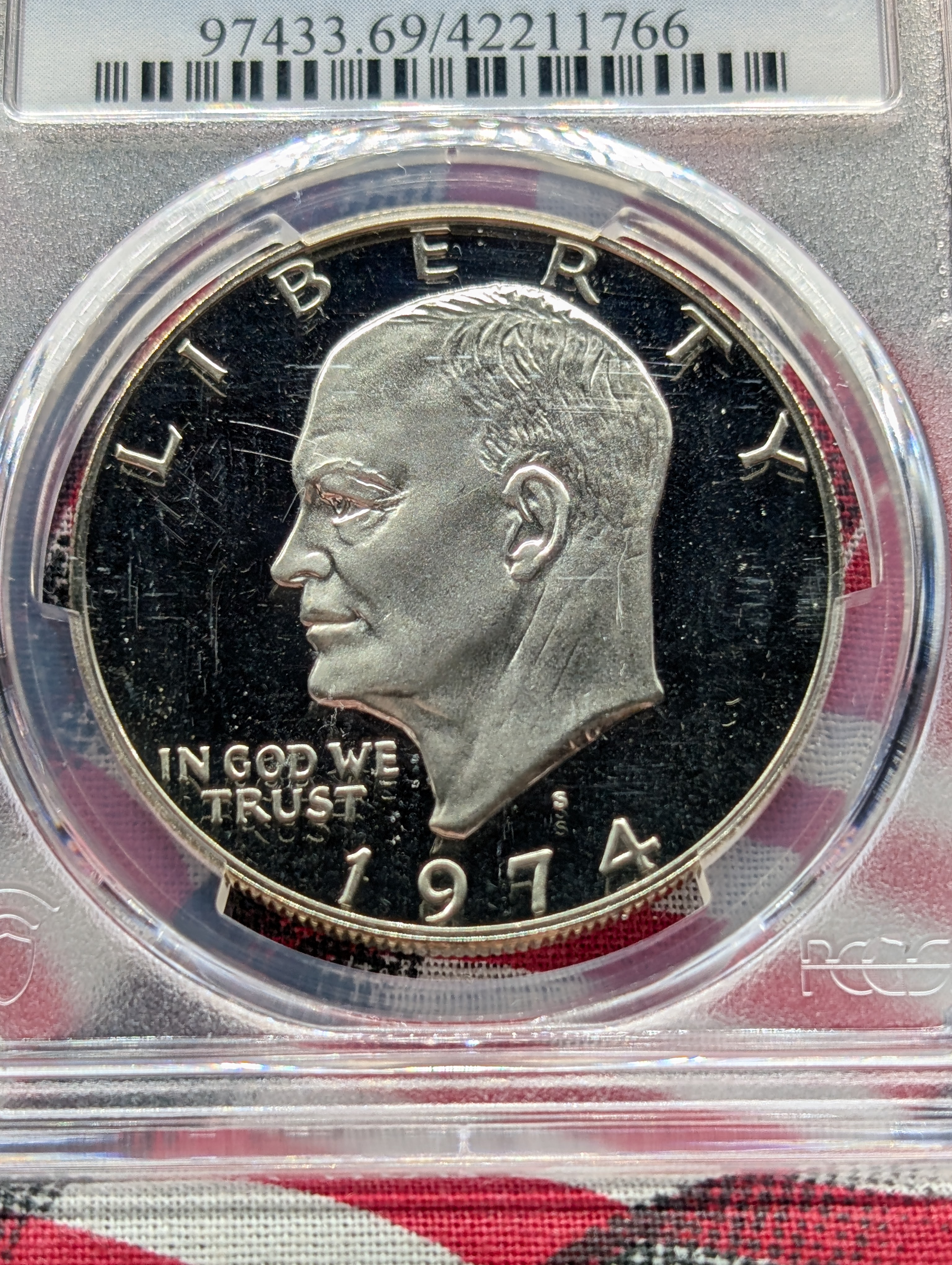 1974-S PROOF Eisenhower Silver Dollar - PCGS PR69 DCAM