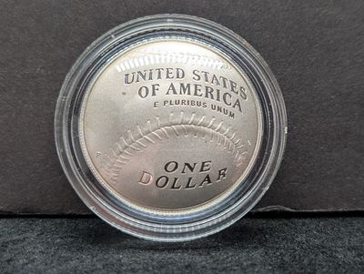 2014-P PROOF Baseball Hall of Fame Commemorative Silver Dollar in Government Capsule 