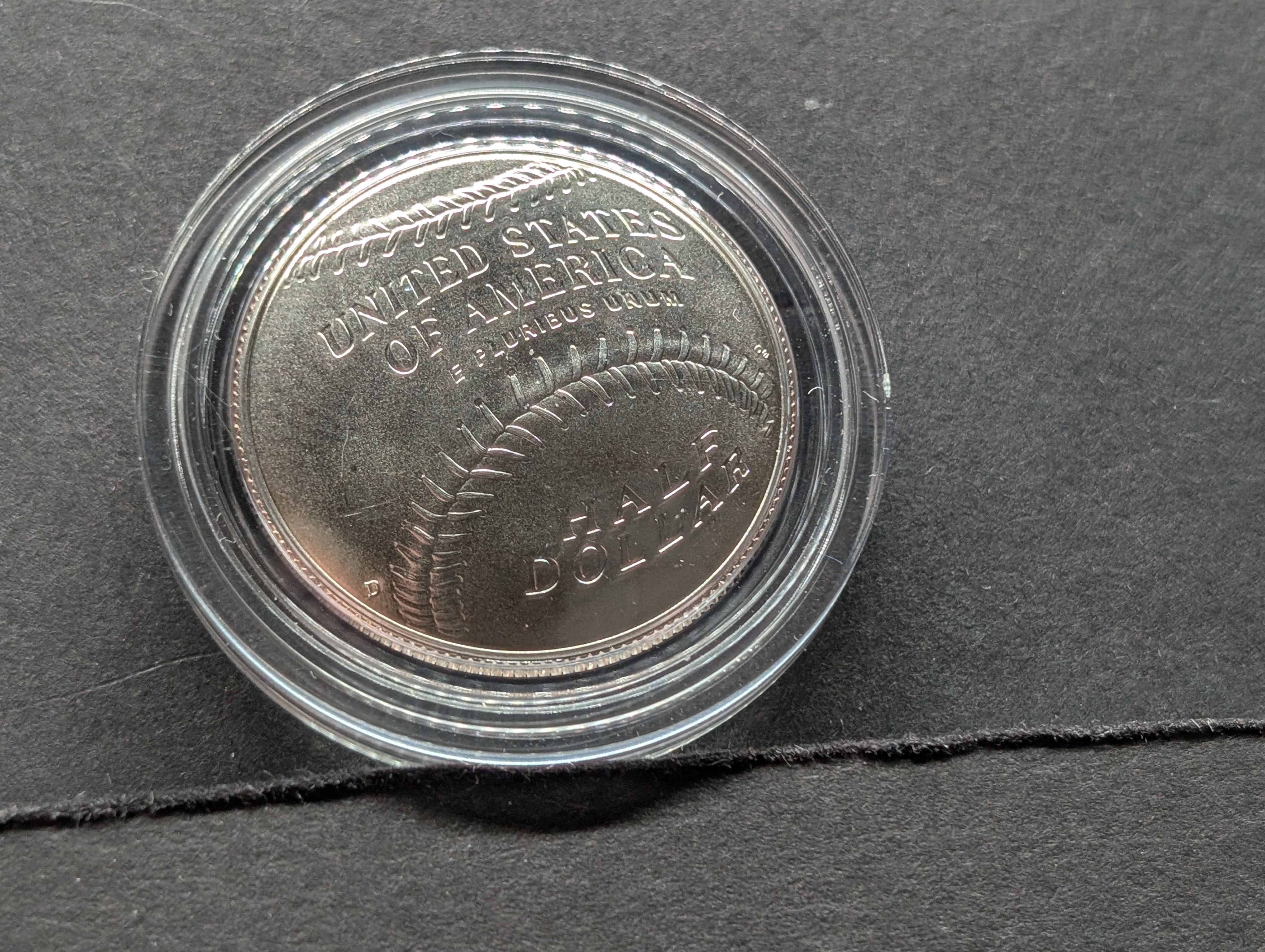 2014-D UNC Baseball Hall of Fame Commemorative Half Dollar in Government Capsule
