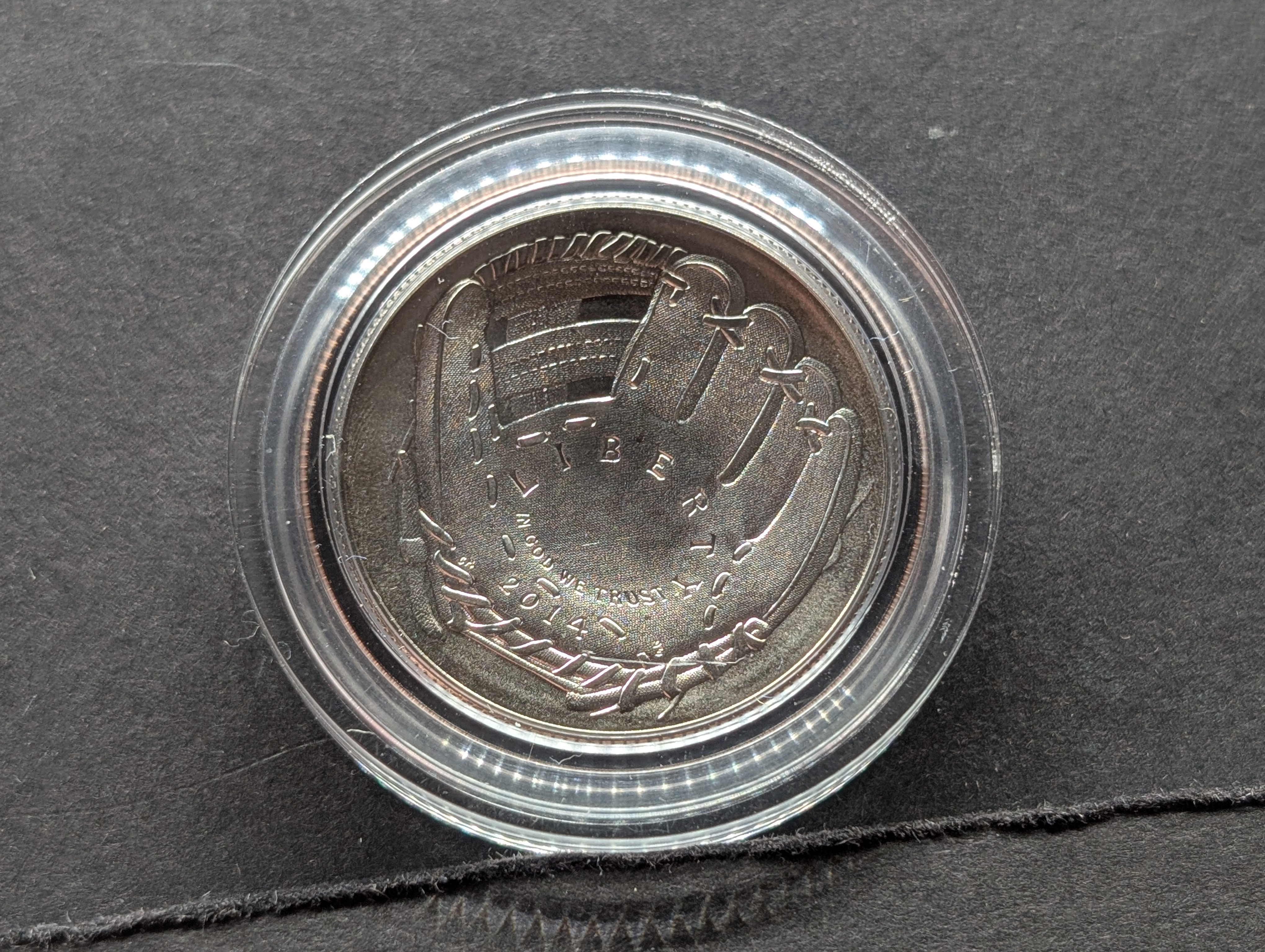 2014-D UNC Baseball Hall of Fame Commemorative Half Dollar in Government Capsule