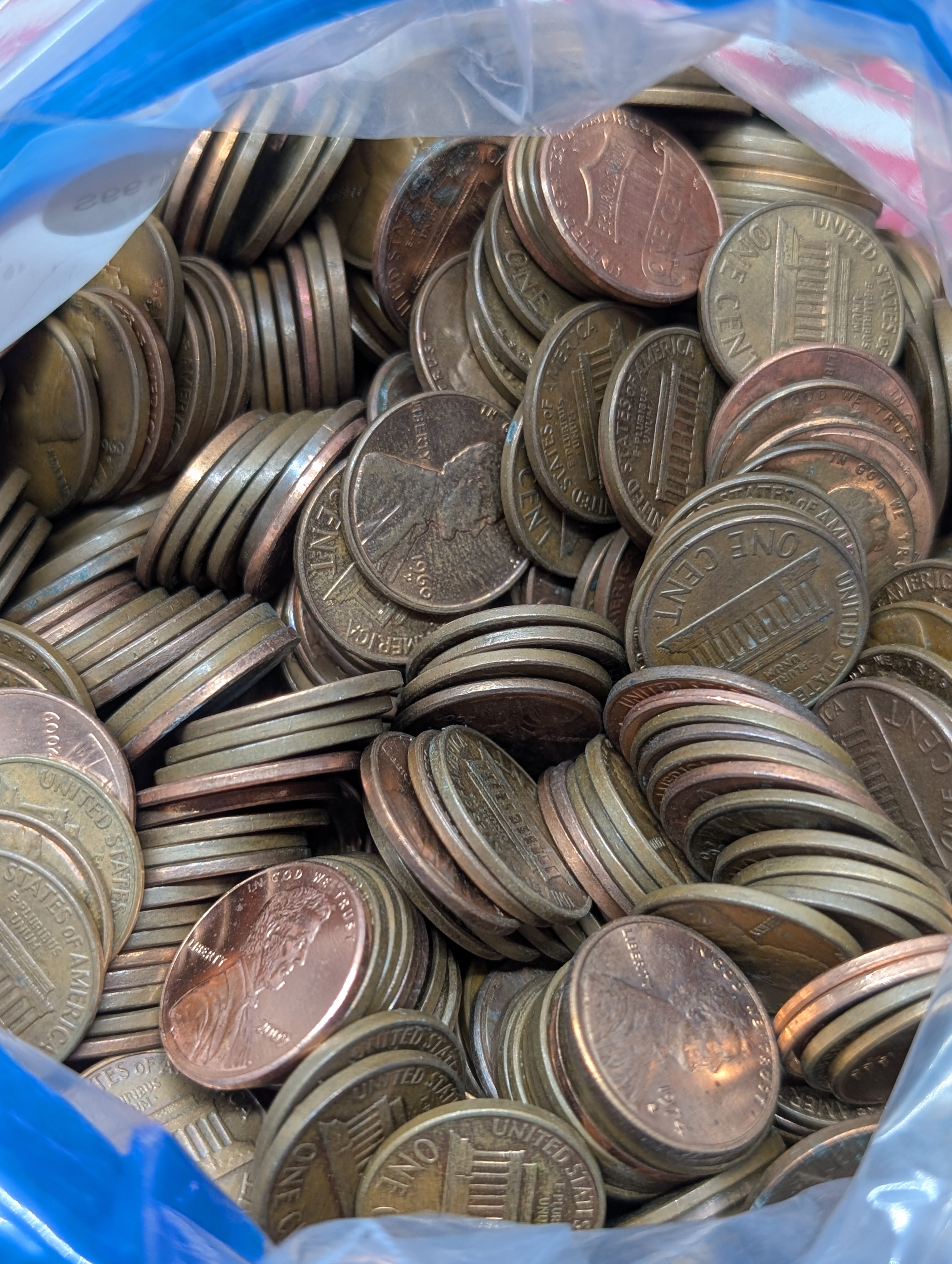 5 Pounds Mixed Memorial and Shield Lincoln Cents