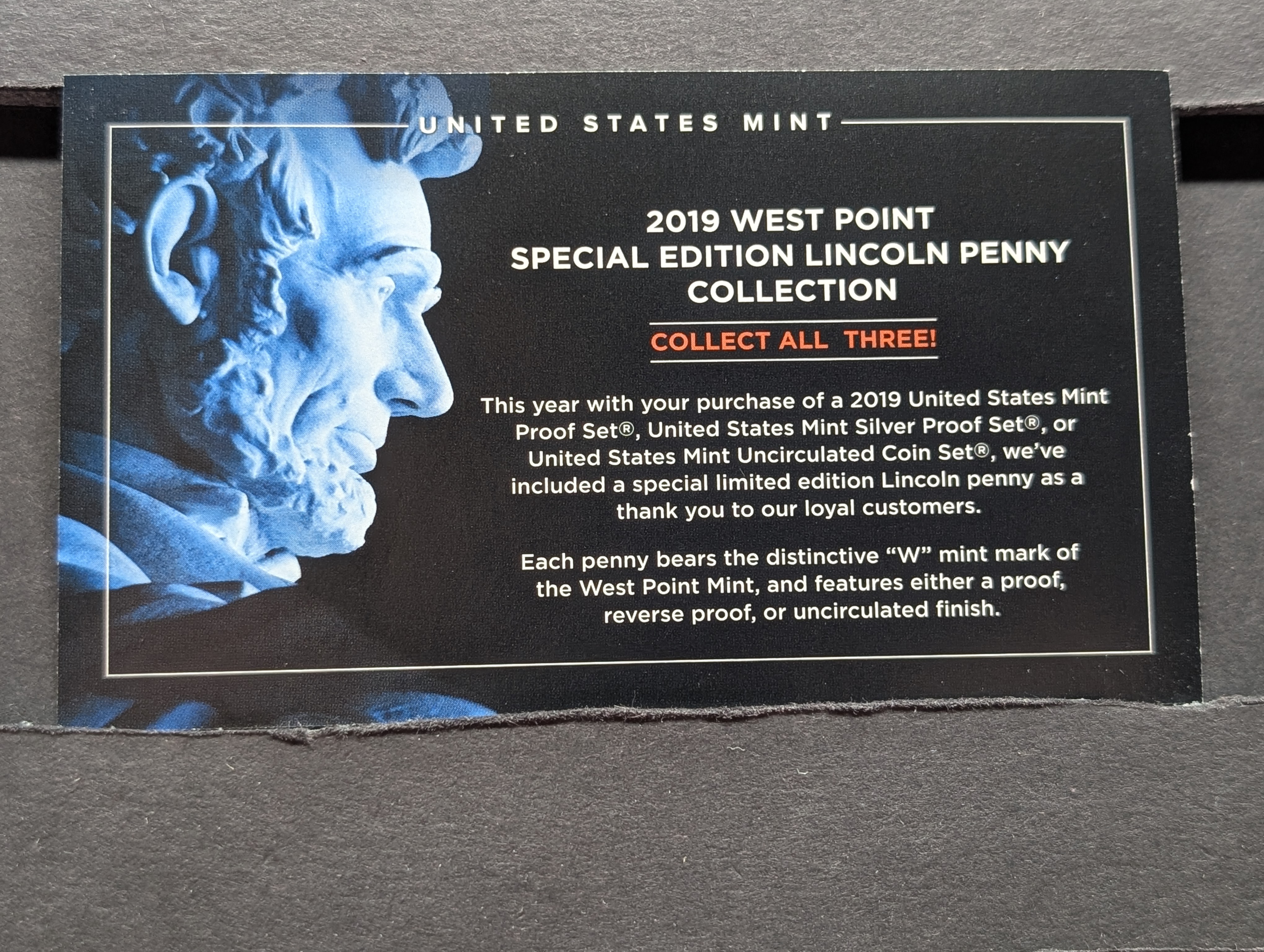 2019 West Point Special Edition Lincoln Cent in OGP