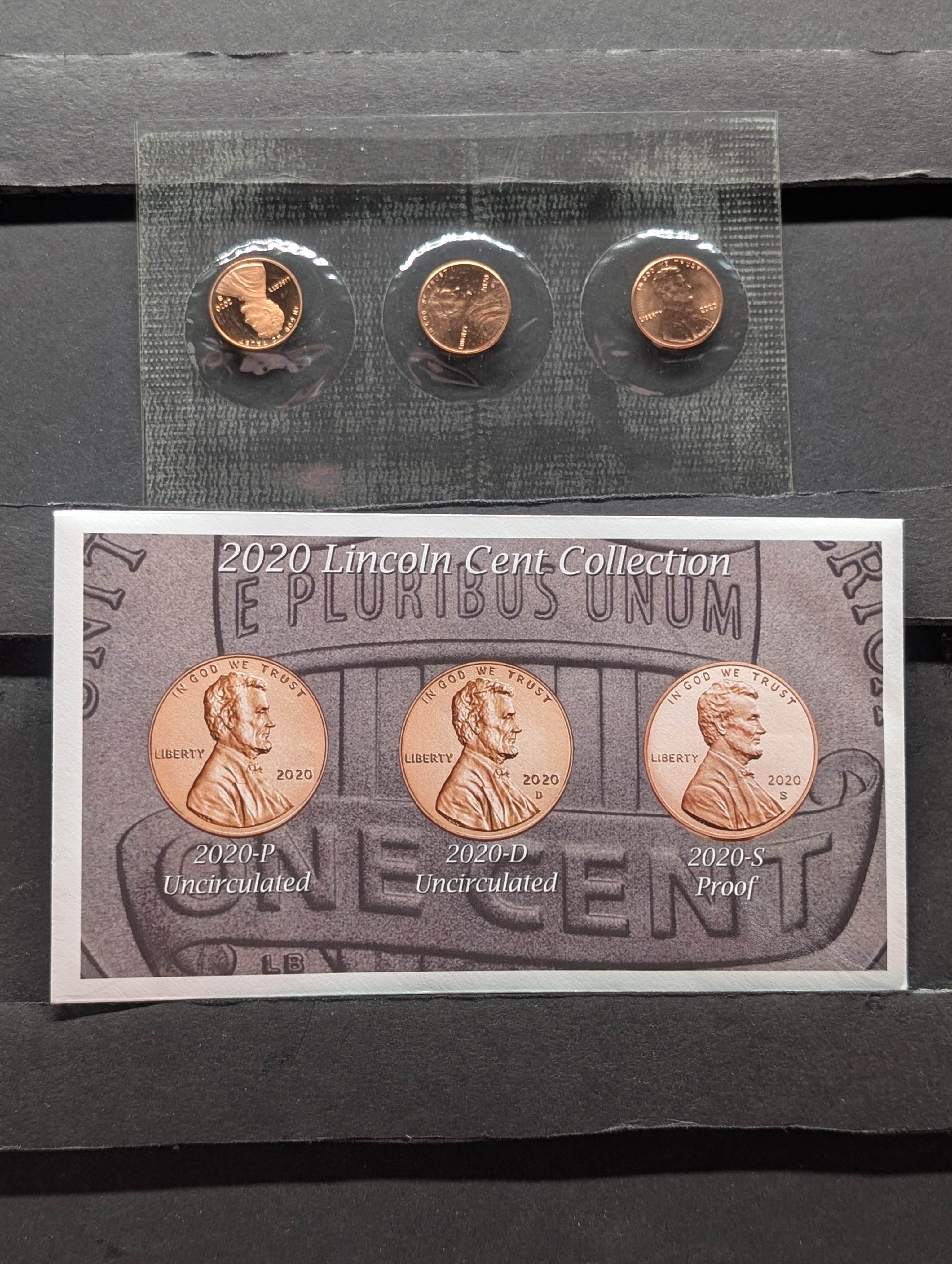 2020-P,D and S Lincoln Cents in Envelope