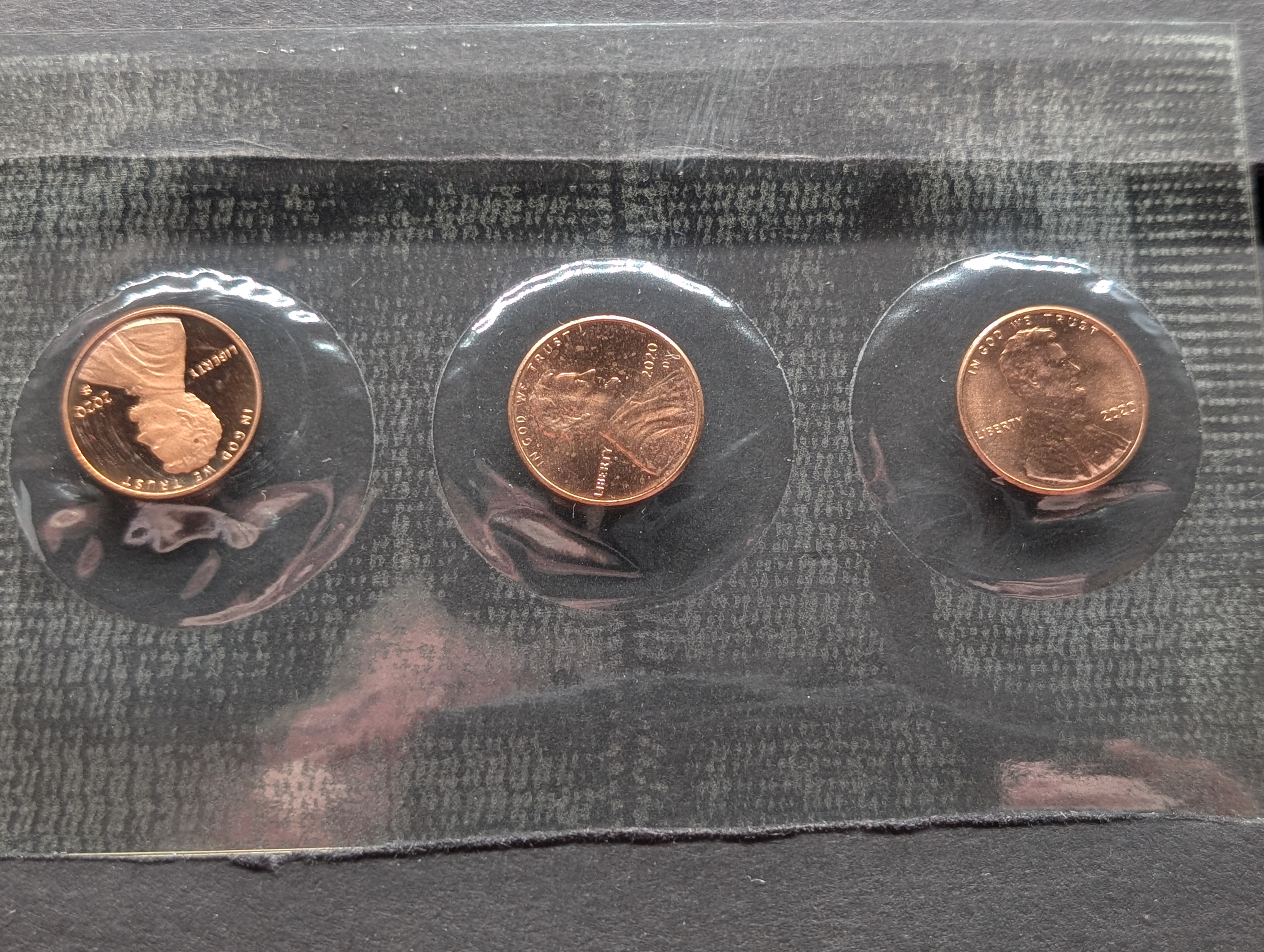 2020-P,D and S Lincoln Cents in Envelope