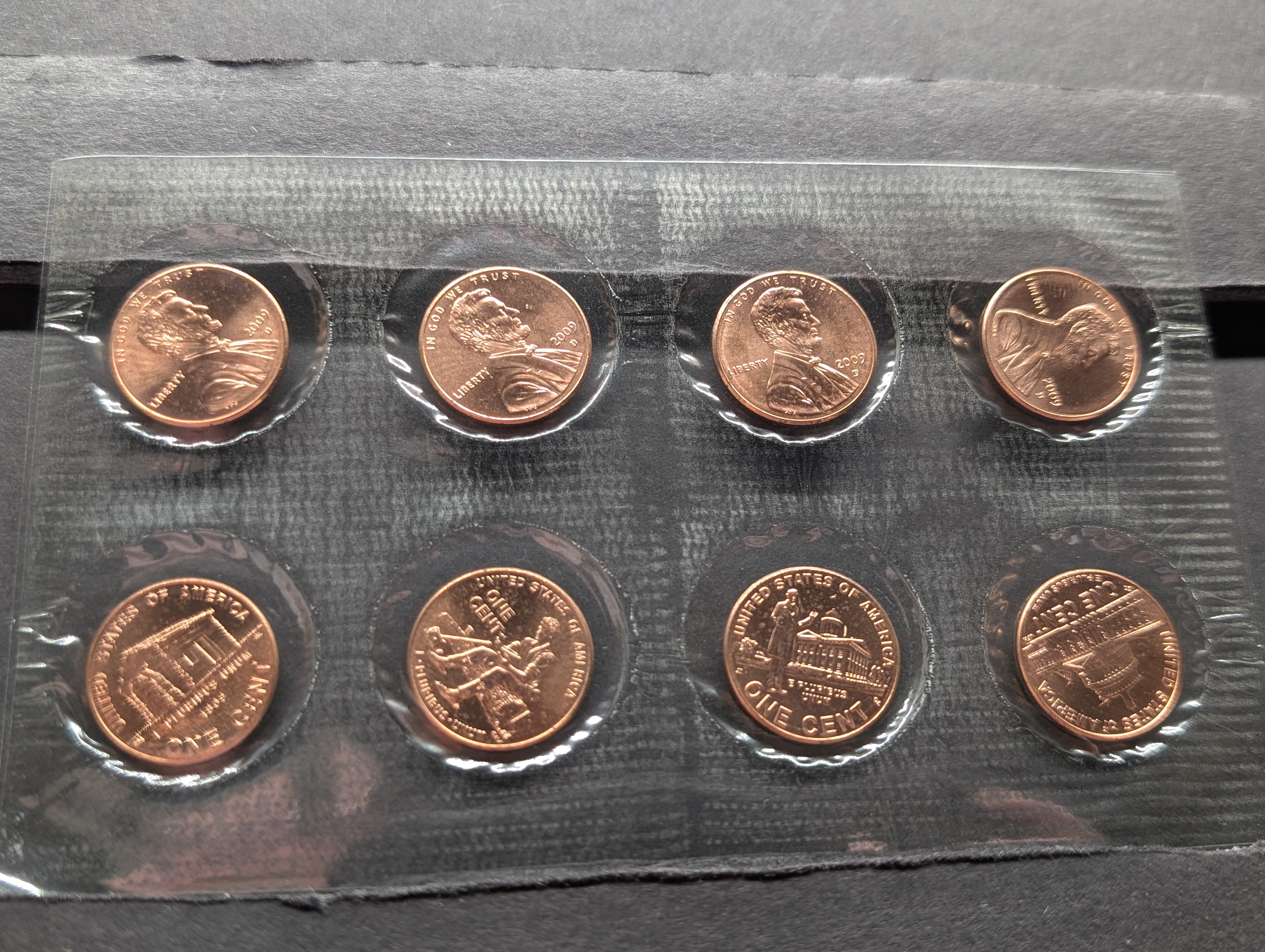 8- Coin 2009-P&D Unc. Lincoln Bicentennial Cents Set