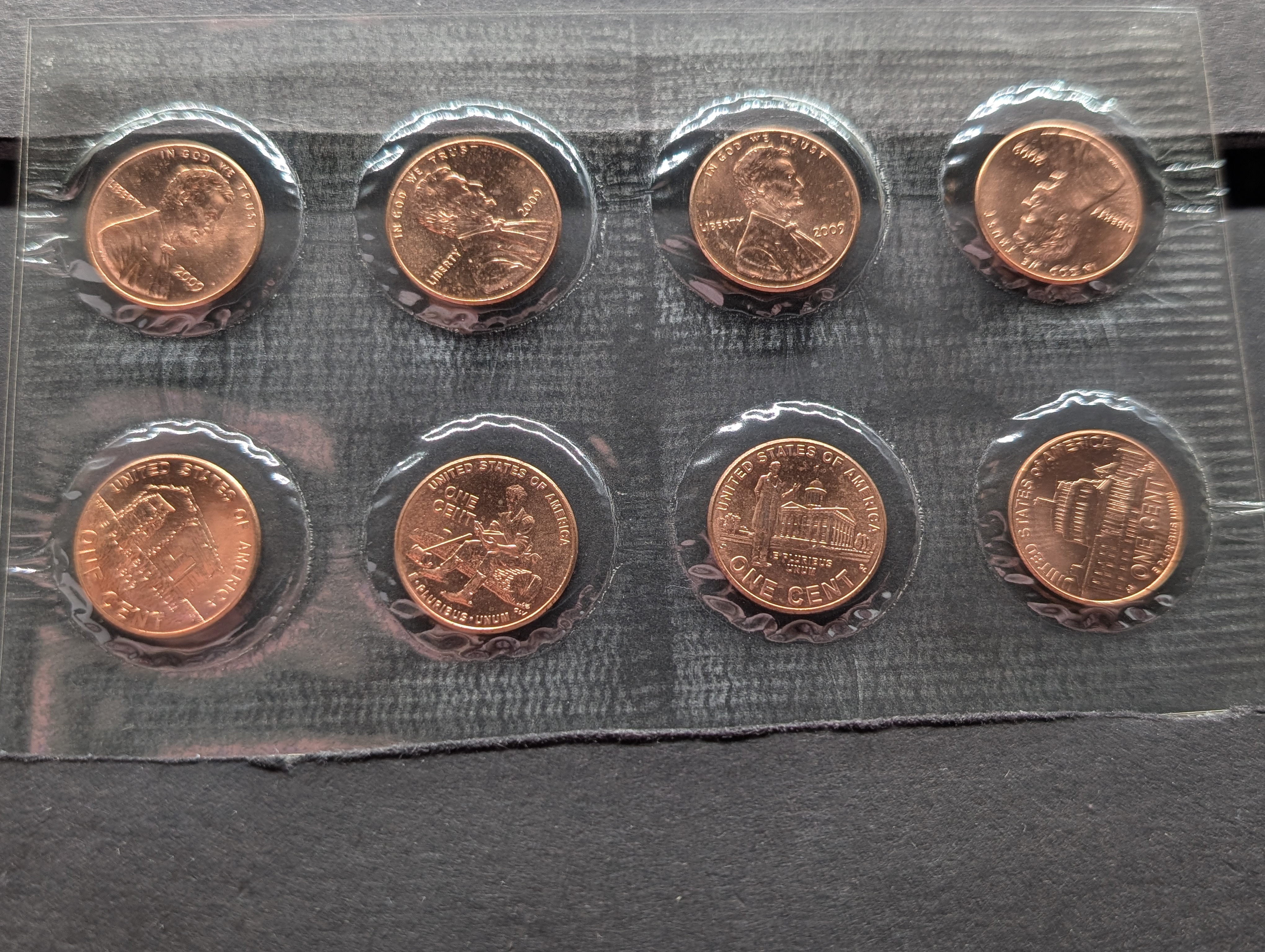 8- Coin 2009-P&D Unc. Lincoln Bicentennial Cents Set