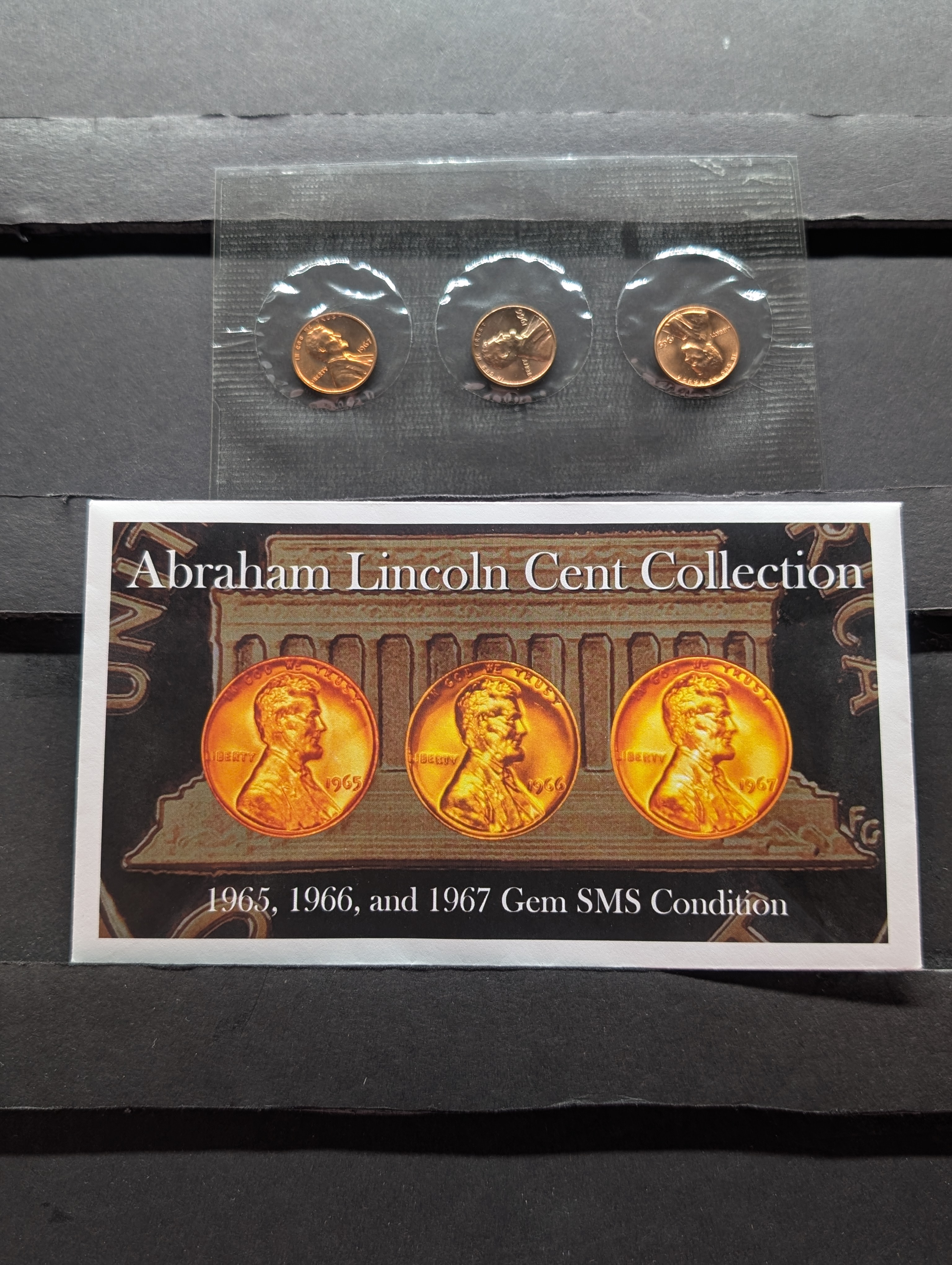 1965, 1966 and 1967 Lincoln Cents, Gem SMS Condition