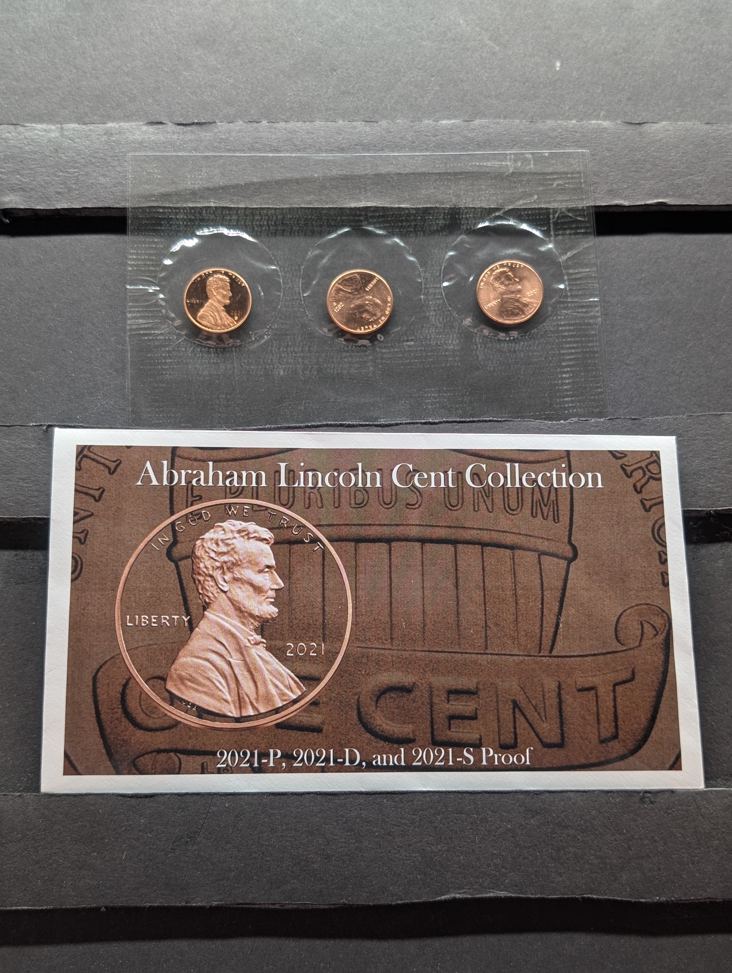 2021-P,D and S Lincoln Cents in Envelope