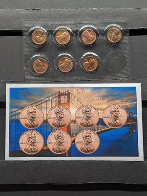 1968-S, 1967-S, 1970-S, 1971-S, 1972-S, 1973-S and 1974-S Lincoln Cents Condition PLEASE NOTE 