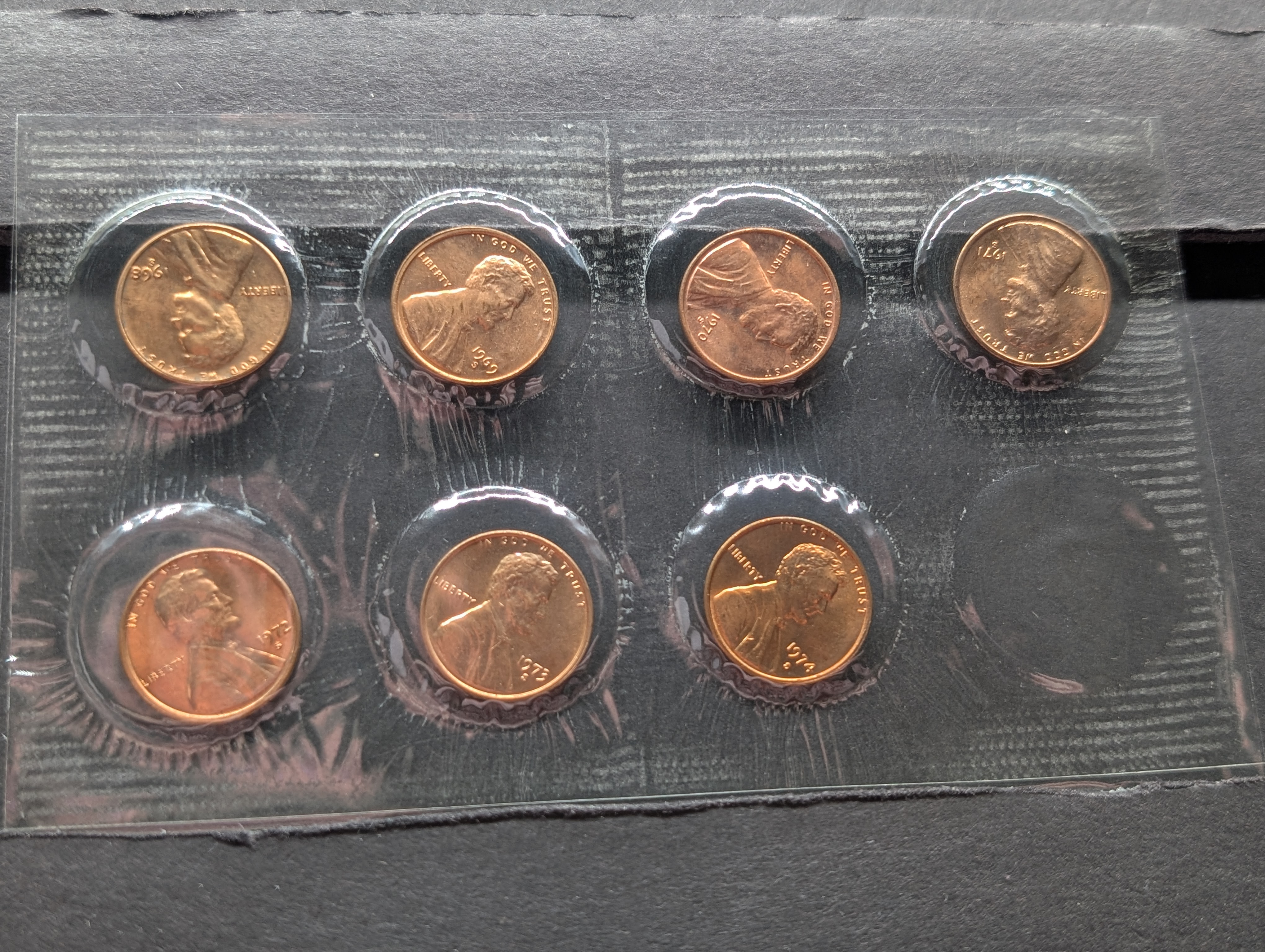 1968-S, 1967-S, 1970-S, 1971-S, 1972-S, 1973-S and 1974-S Lincoln Cents