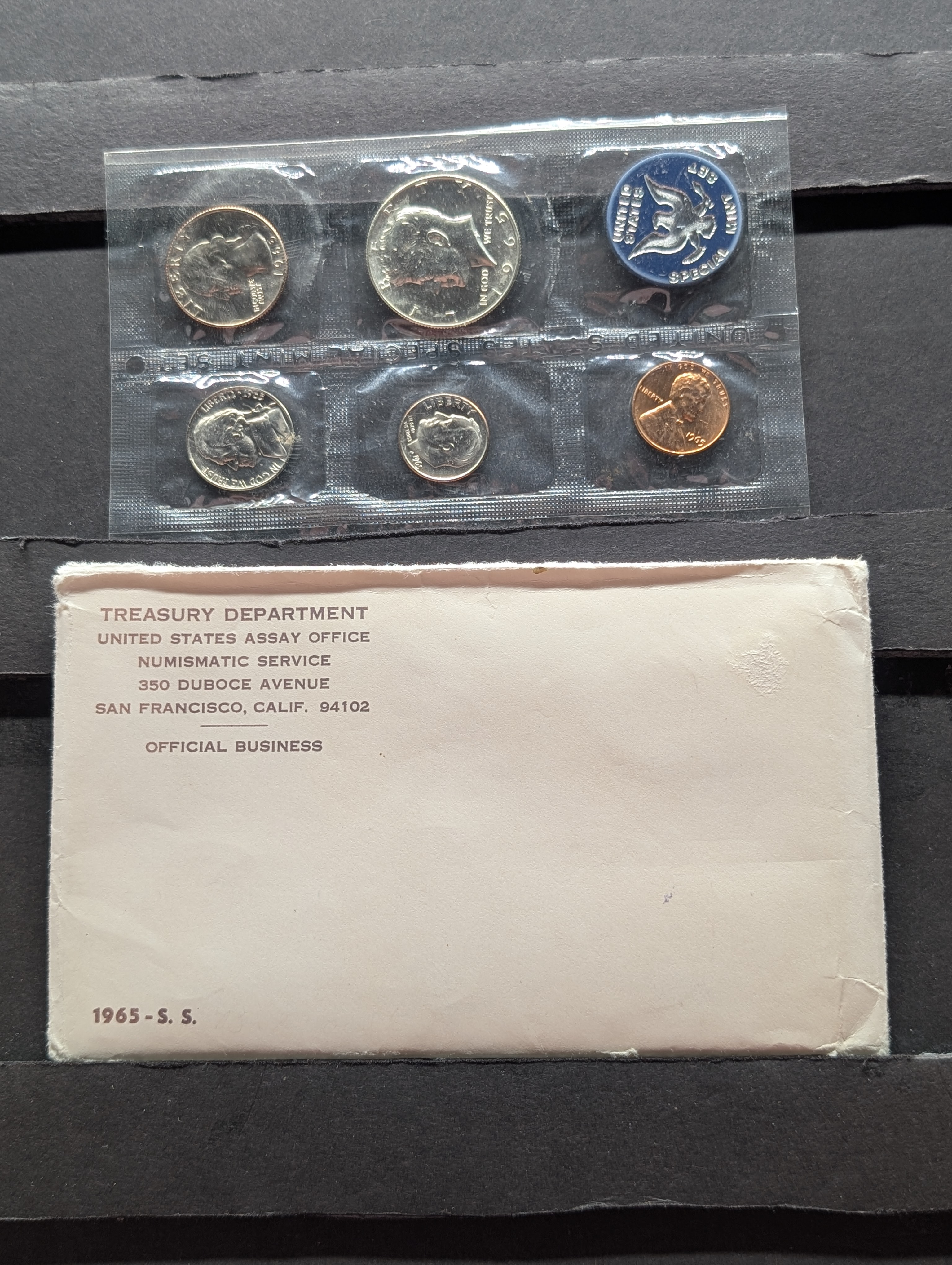 1965 Special Mint Set, 40% Silver Kennedy Half Dollar
