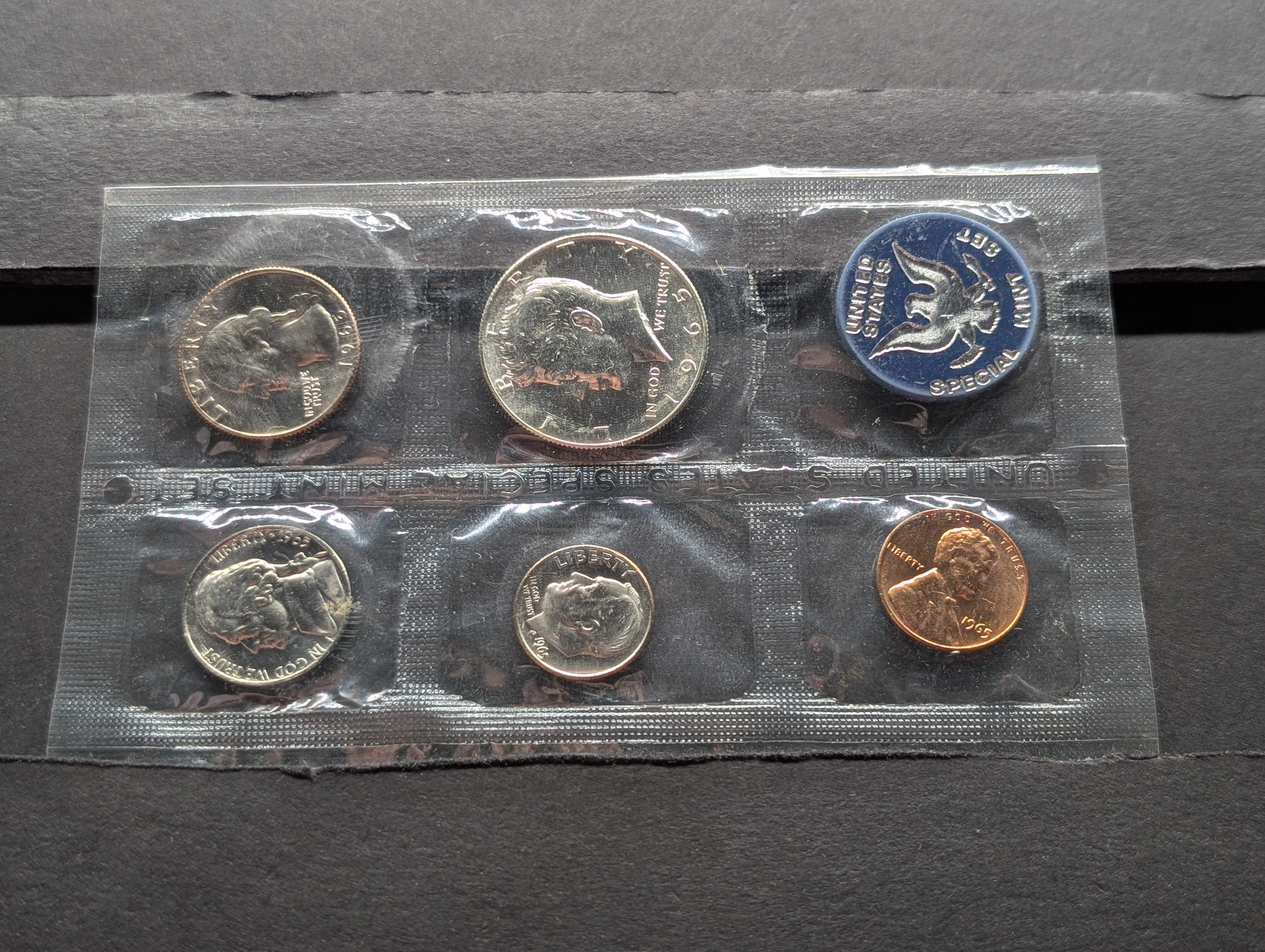 1965 Special Mint Set, 40% Silver Kennedy Half Dollar
