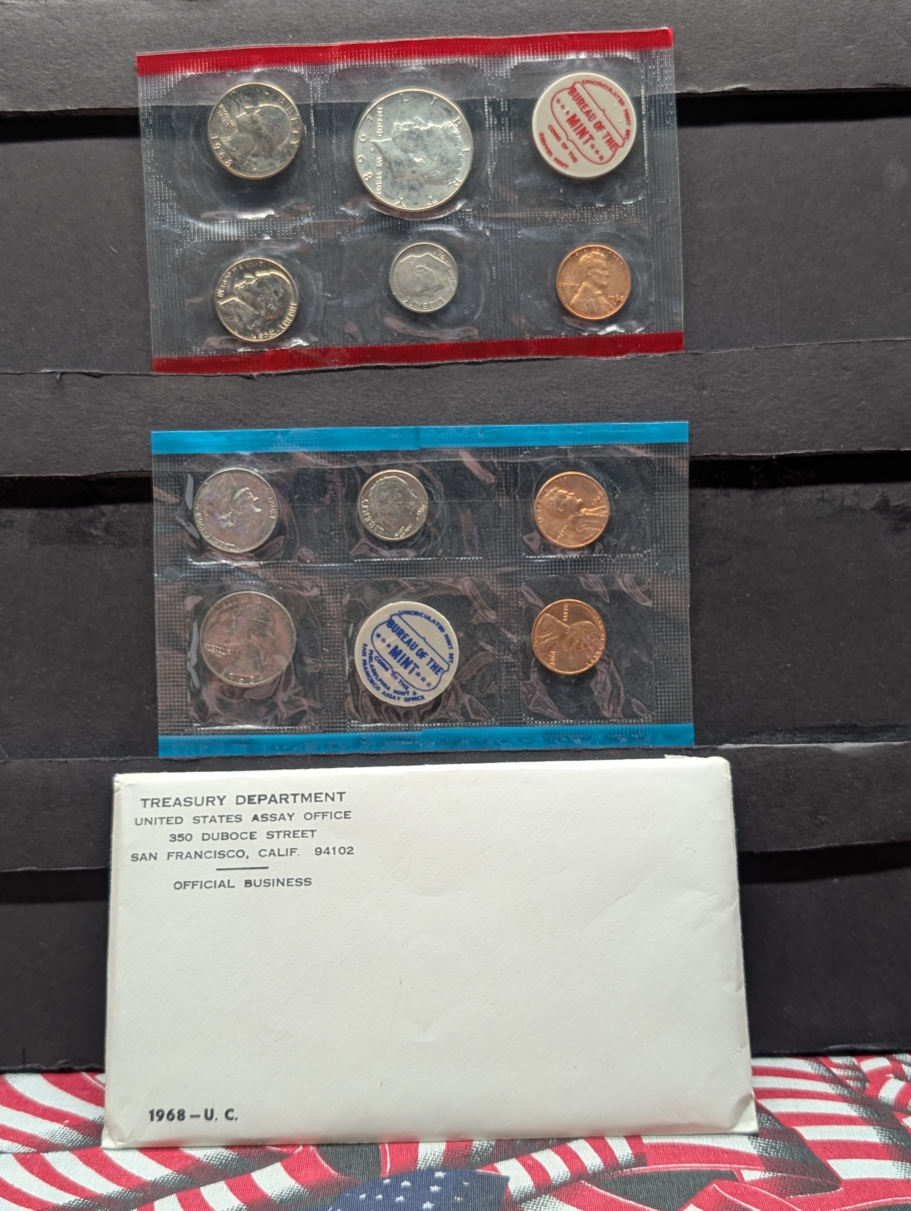 1968-P&D Unc. Mint Set, 40% Silver Kennedy Half Dollar