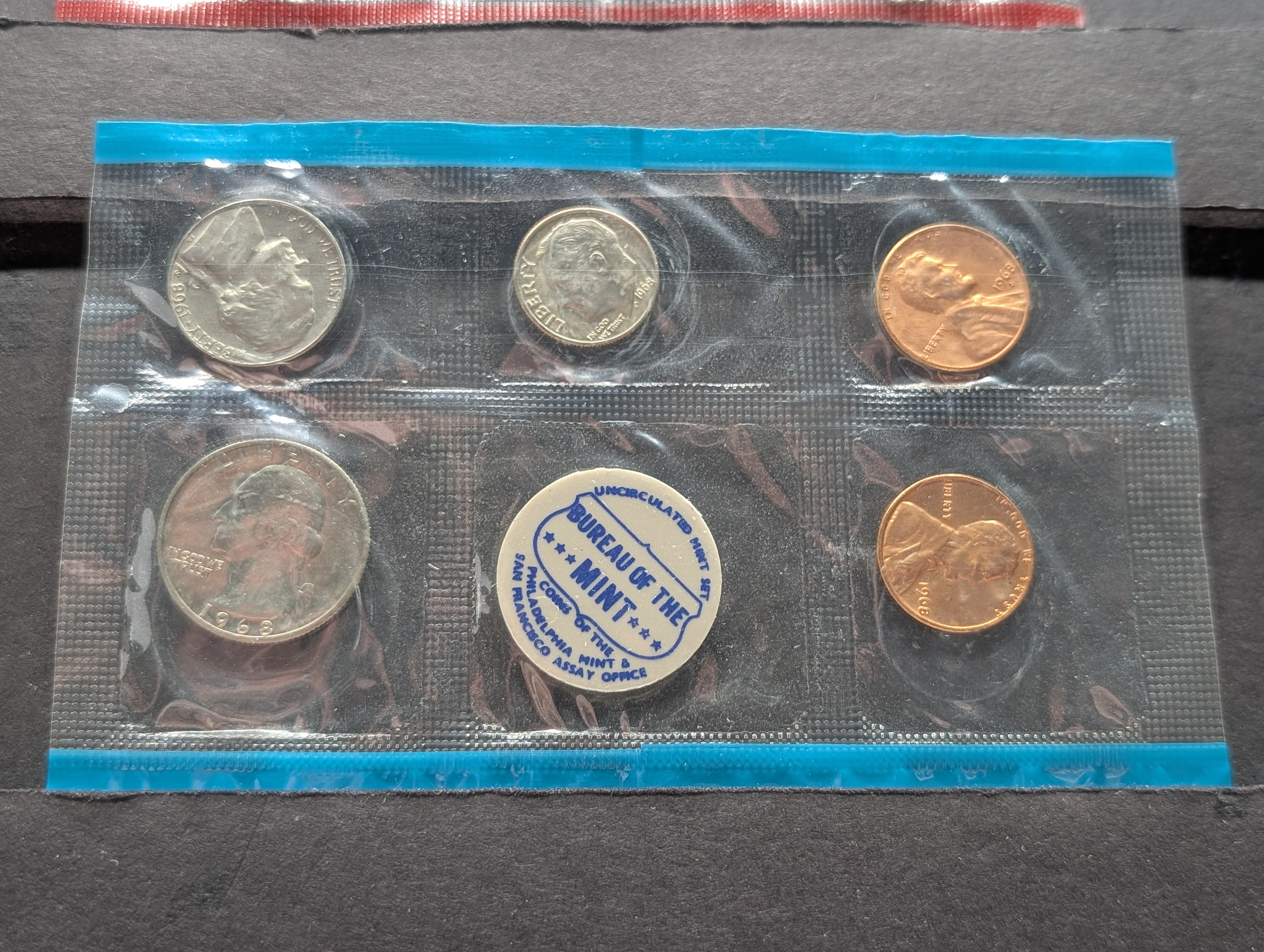 1968-P&D Unc. Mint Set, 40% Silver Kennedy Half Dollar