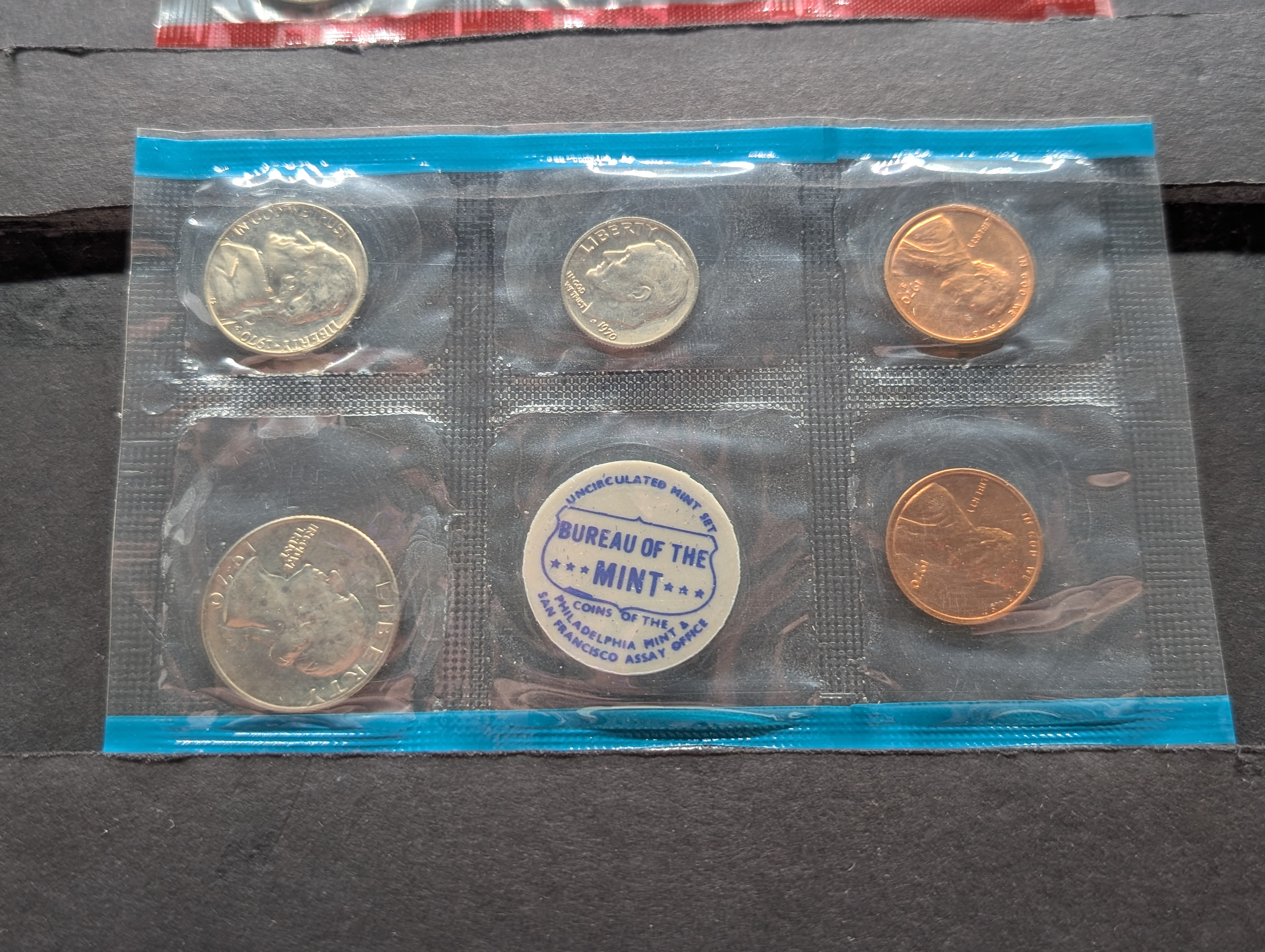 1970-P&D Unc. Mint Set, 40% Silver Kennedy Half Dollar
