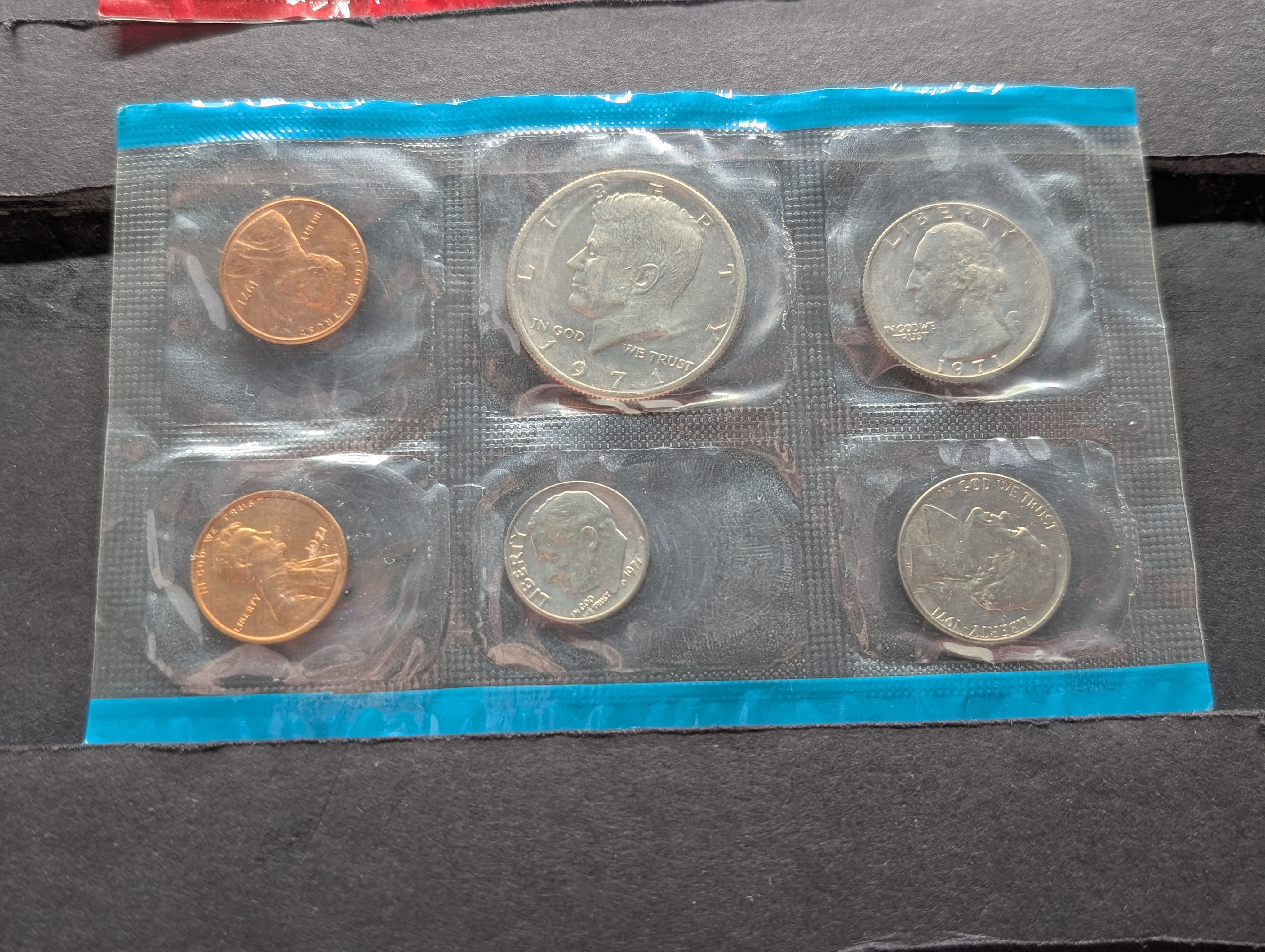 1971-P&D Unc. Mint Set, with S Mint Mark Penny
