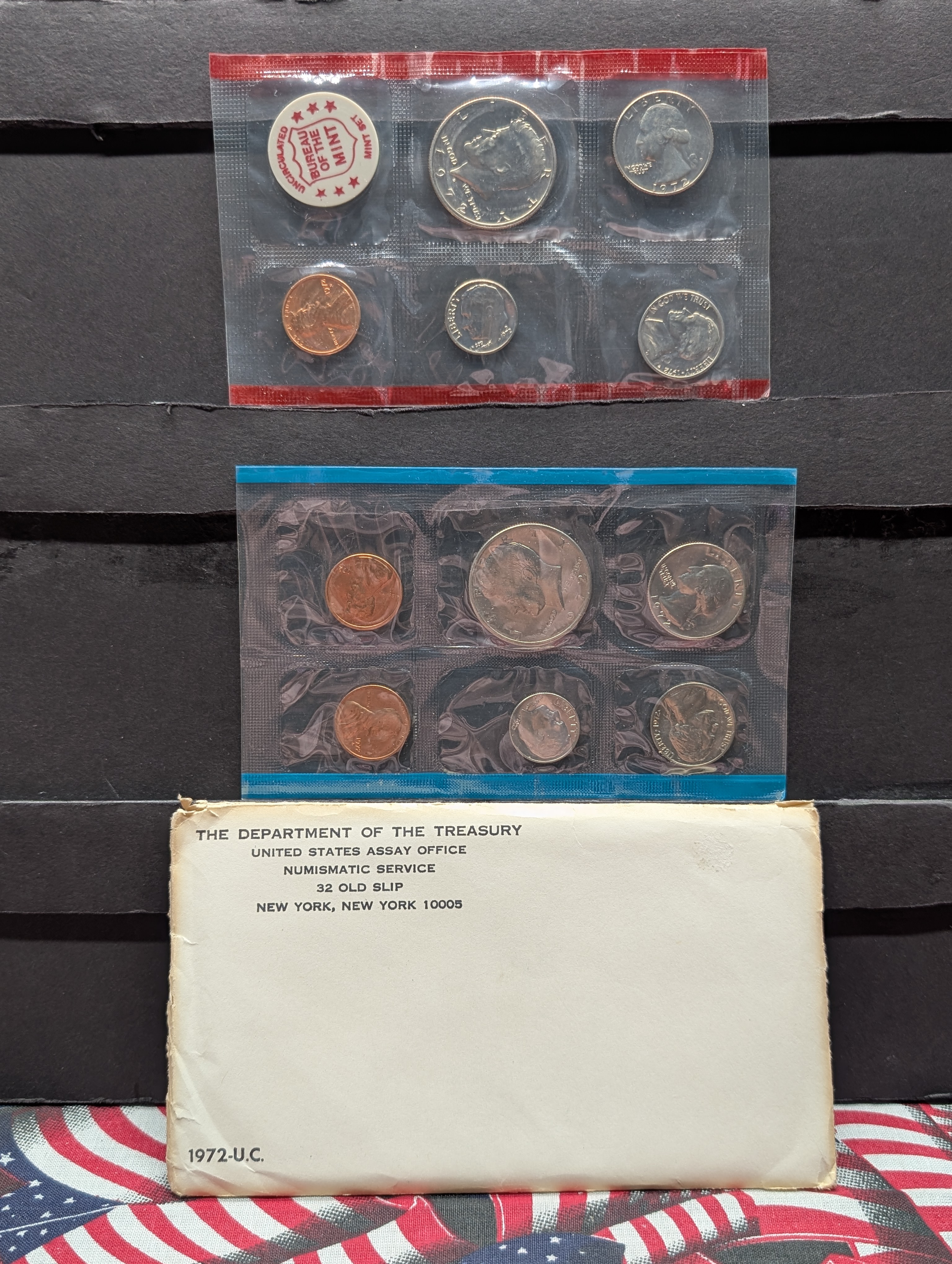 1972-P&D Unc. Mint Set, with S Mint Mark Penny