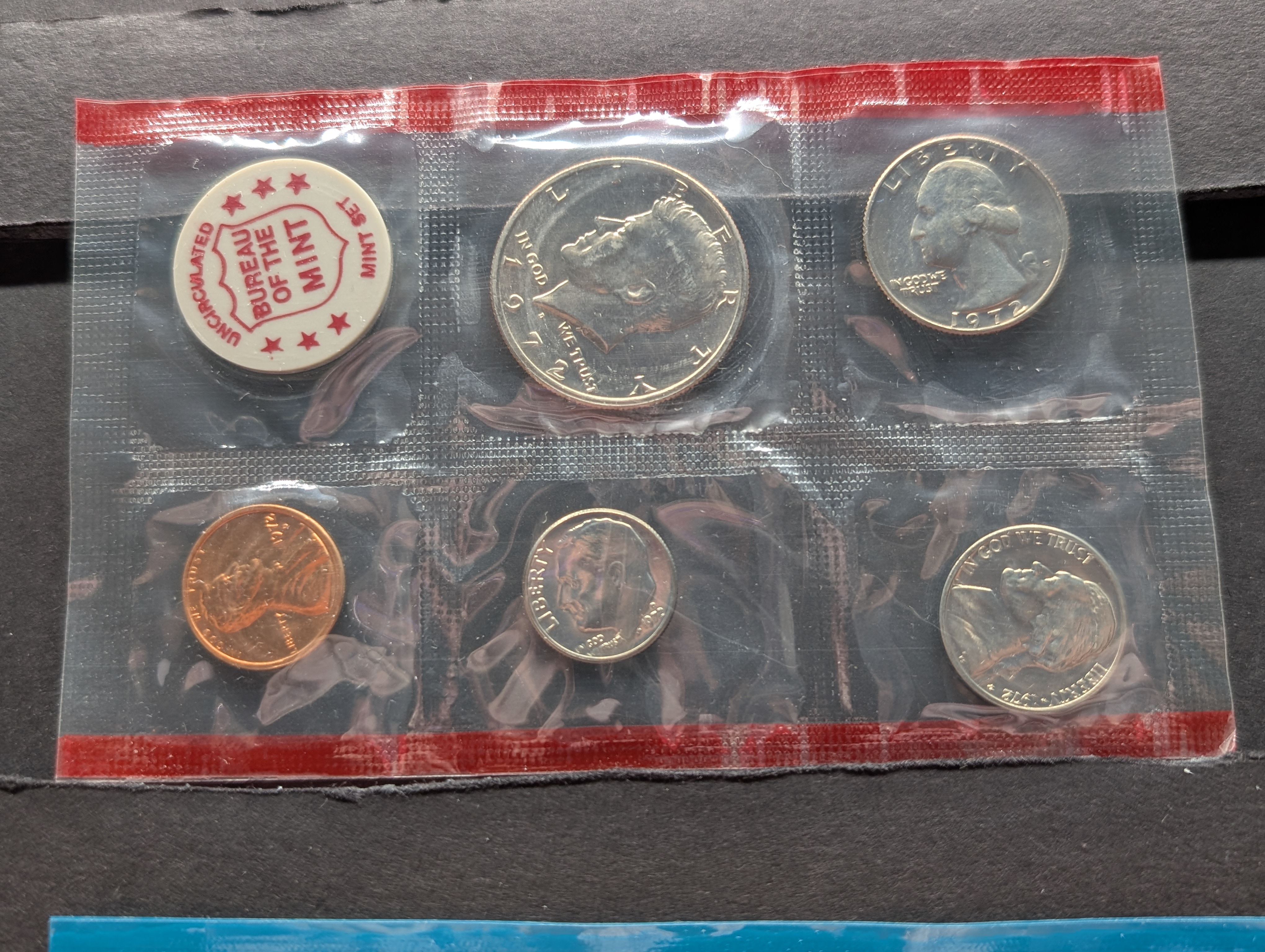 1972-P&D Unc. Mint Set, with S Mint Mark Penny