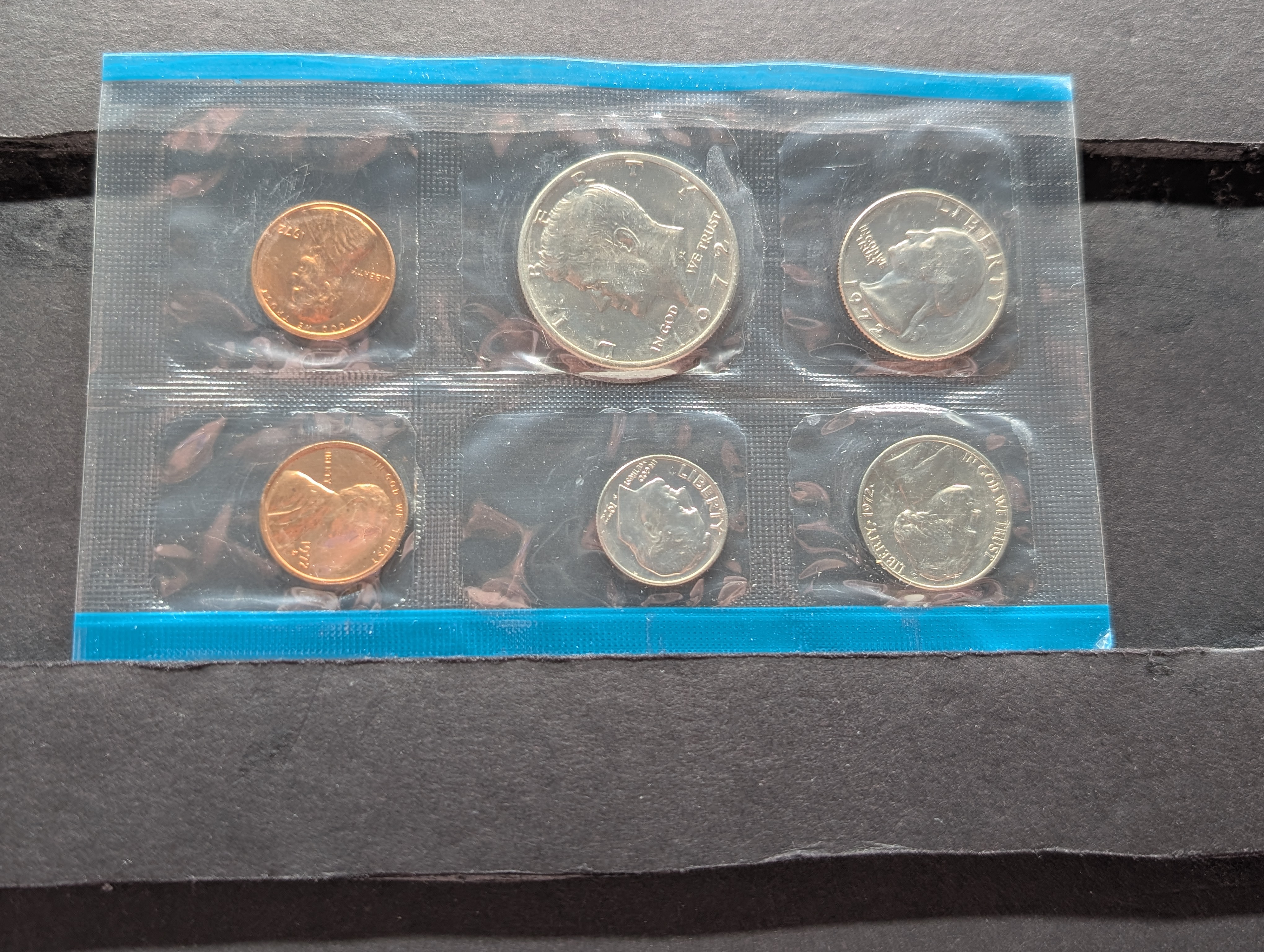 1972-P&D Unc. Mint Set, with S Mint Mark Penny